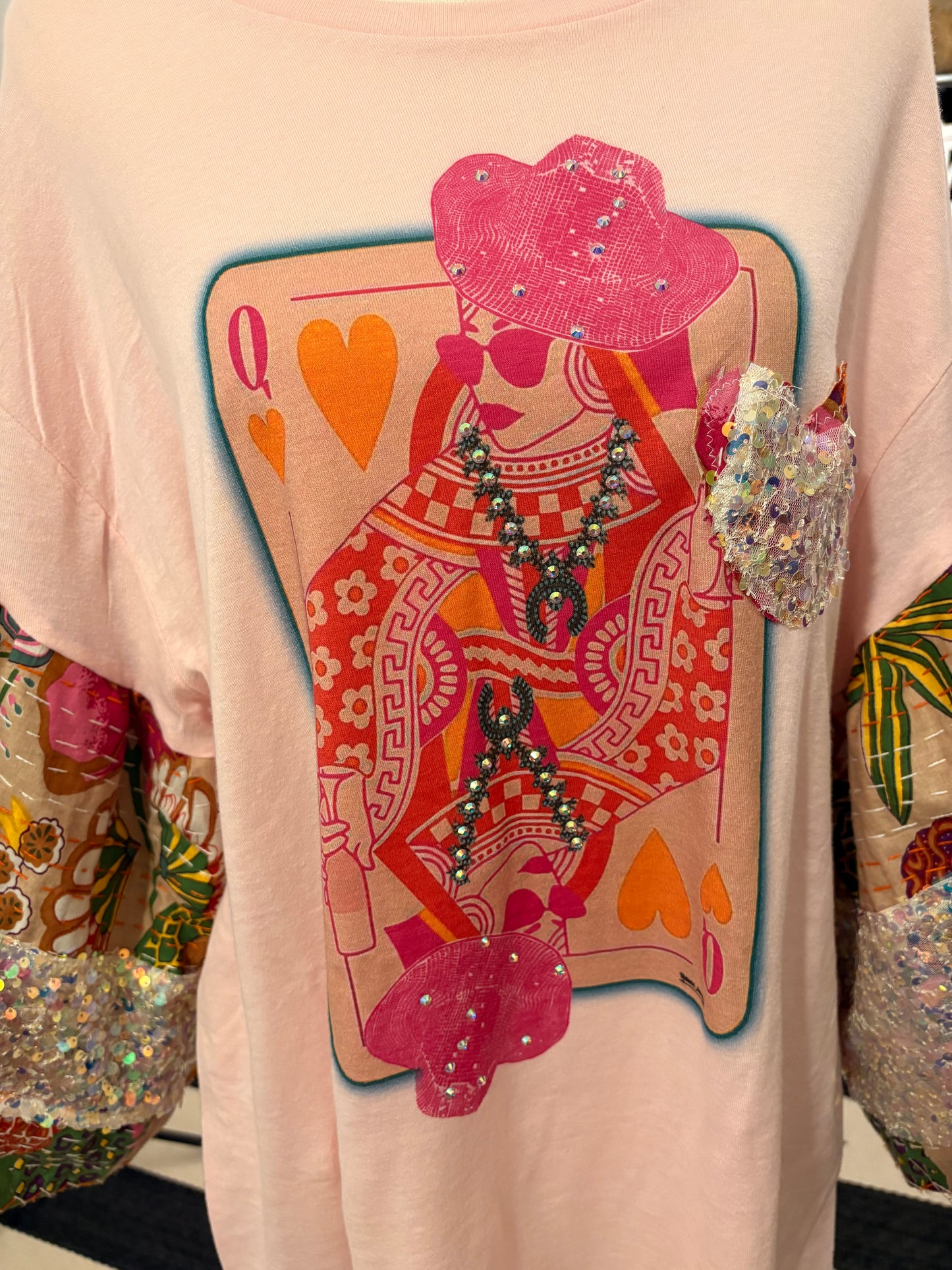 Queen of Sparkle Rhinestone Tee One Size Fits a Small to XXL