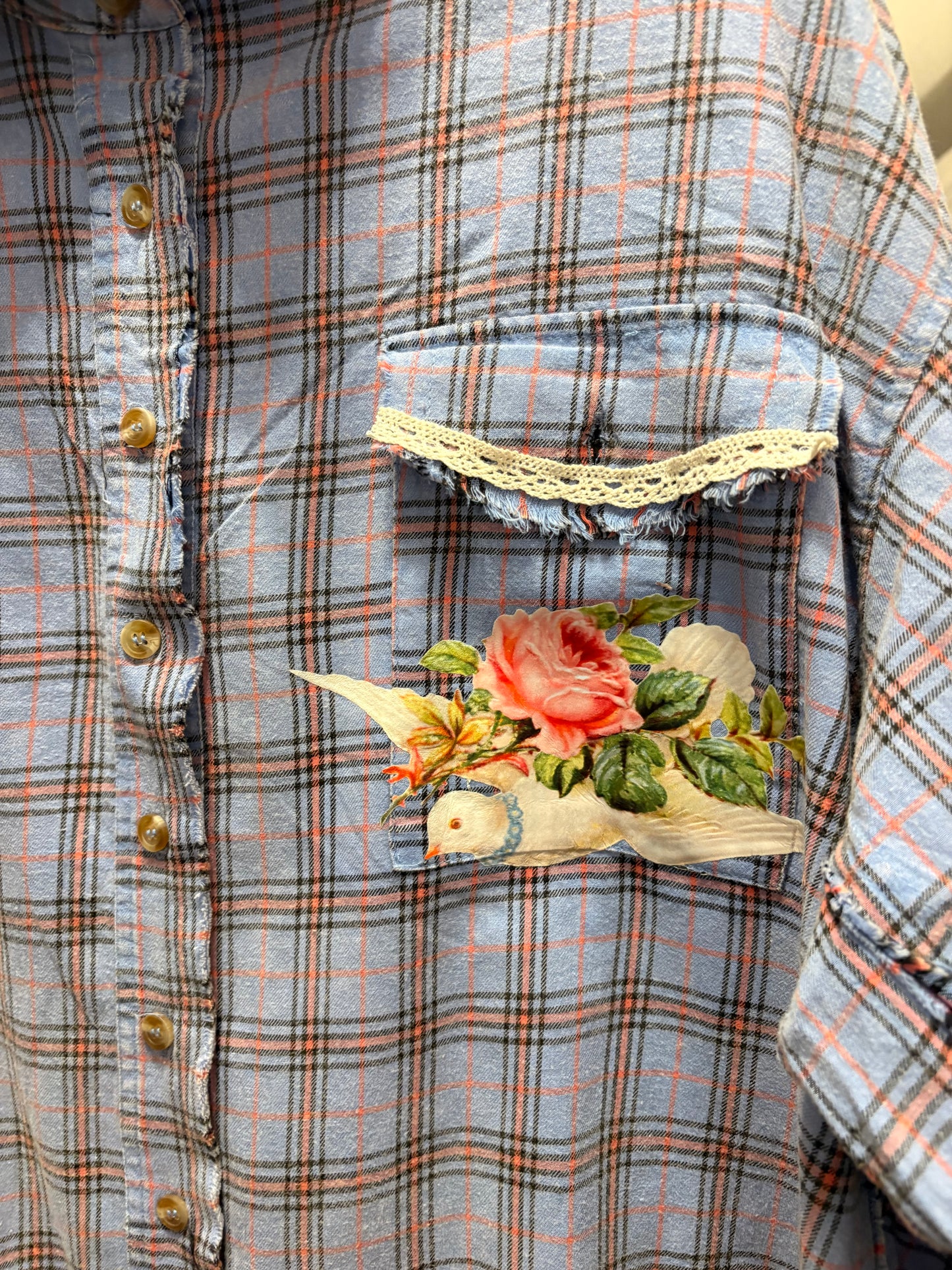 Spring Fever “Junk” Flannel Very Long Length One Size Fits a Large/XL 12-16