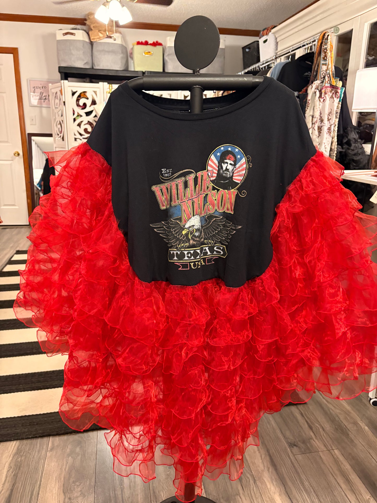 Willie Beautiful Ruffle Dress/Top One Size Fits a Small to 3X