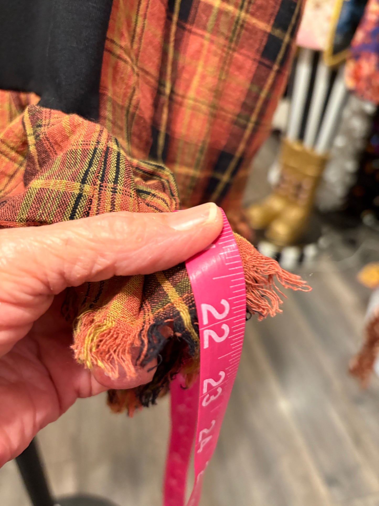 Rocky Raccoon Upcycled Drop Sleeve Flannel Ballerina Tee One Size Fits A Small to XL Oversized