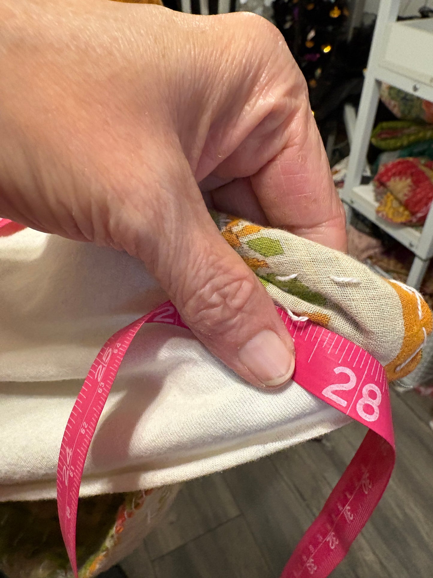 Grinchmas Upcycled Vintage Kantha Quilt Ruffle Sleeve Poncho Tee One Size Fits a Large to 3X