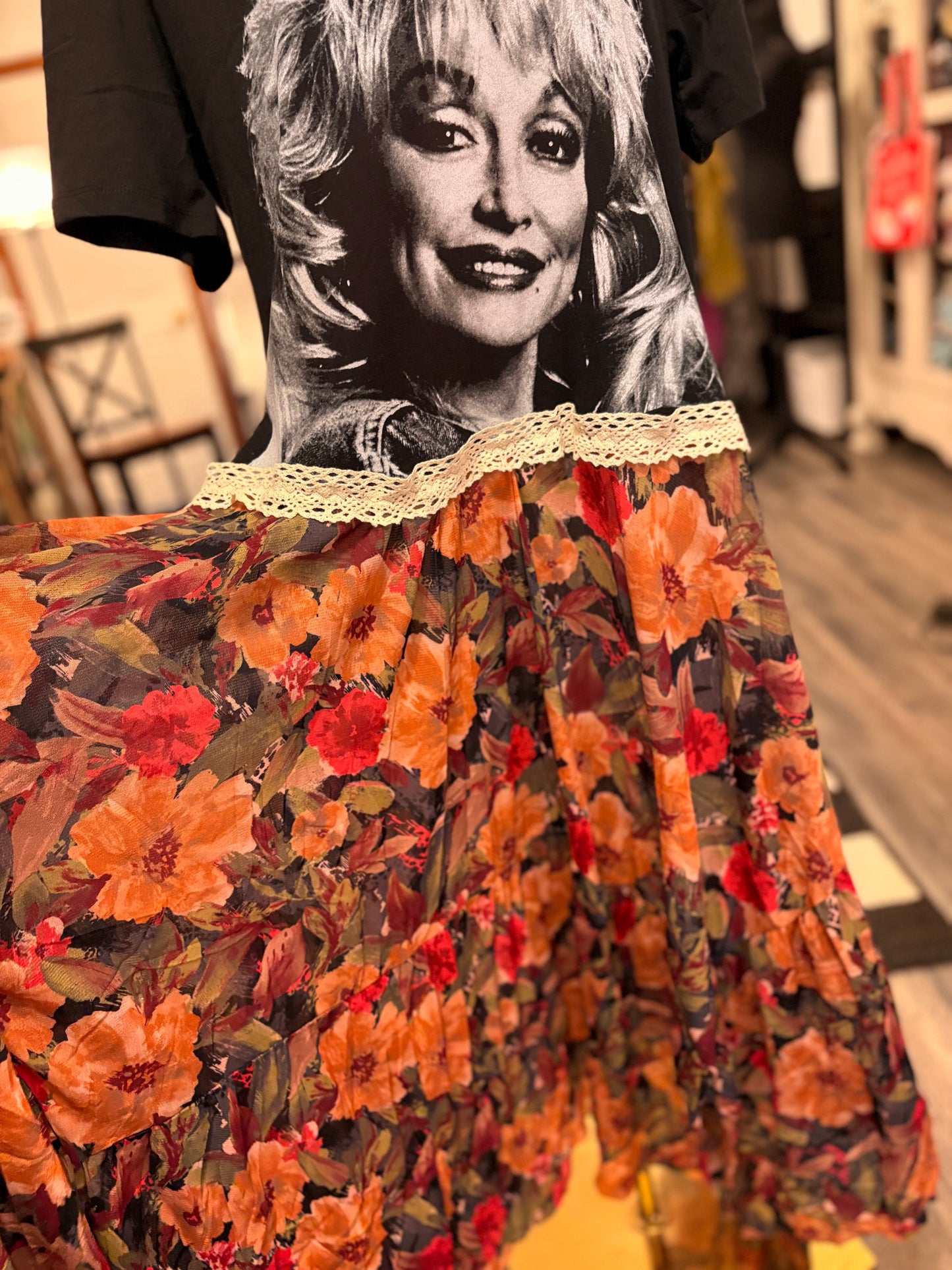 Hello Dolly Upcycled Rockstar Fairytale Dress One Size Fits an XS to Large Oversized! MAXI Length