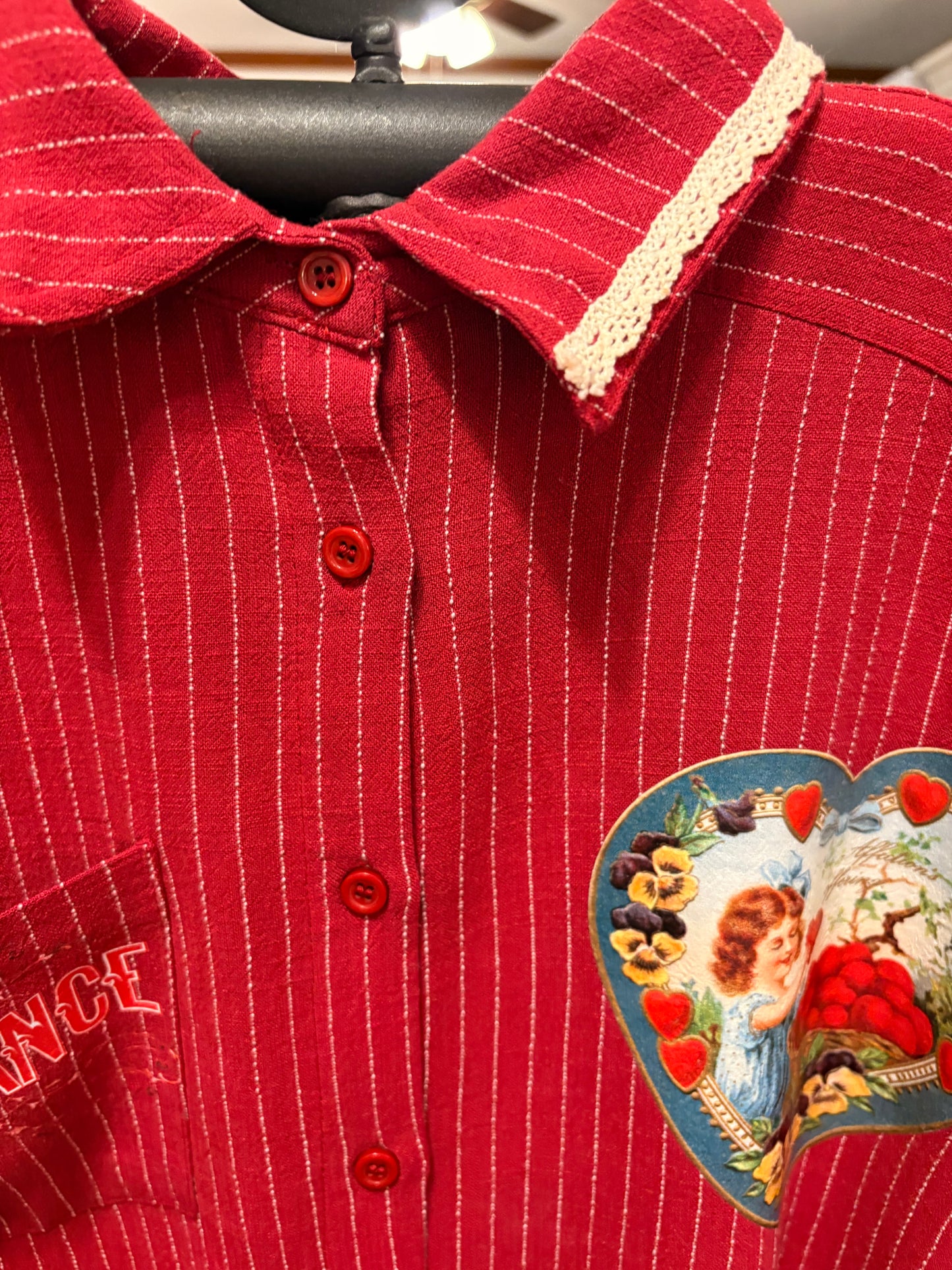 Affections Junk” Button Down One Size Fits a Small to Large