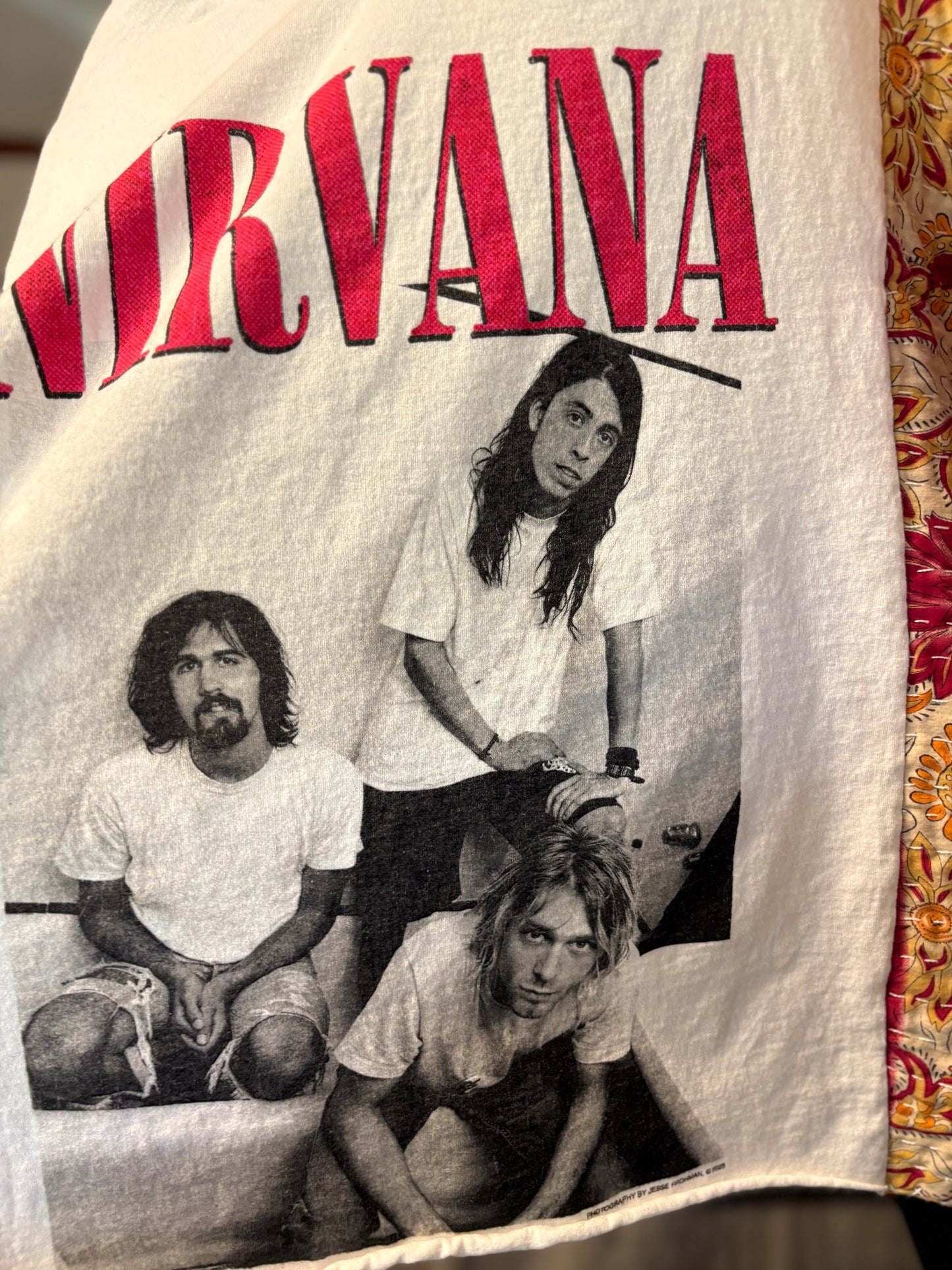 Nirvana  Upcycled Vintage Kantha Poncho Tee Fits A Size Large to 4X