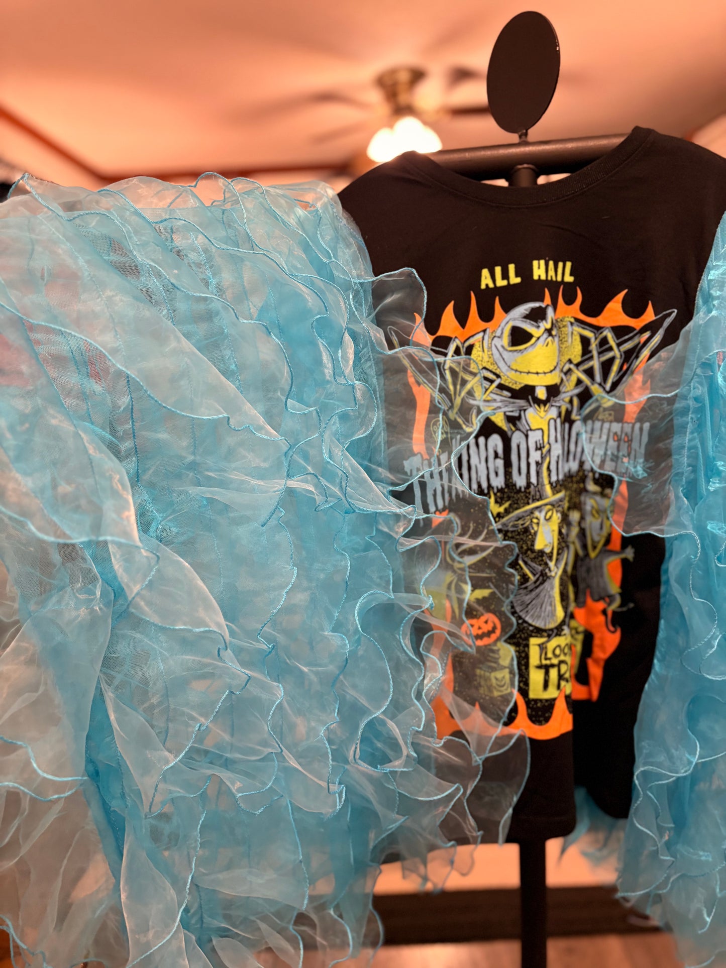 King of Halloween Rockstar Ruffle Top One Size Fits a Small to XXL