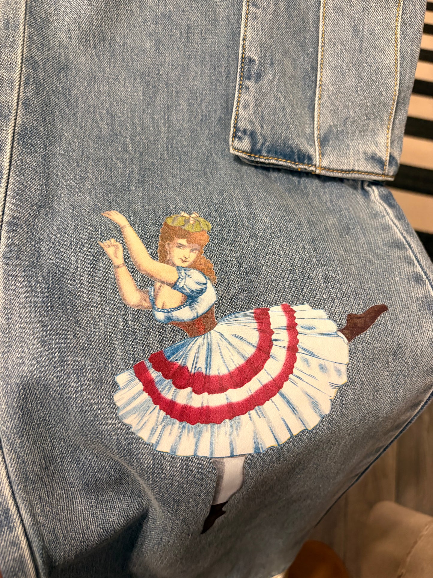 Jill Refashioned Junk Jean Cargo Pants Size Small 2/4