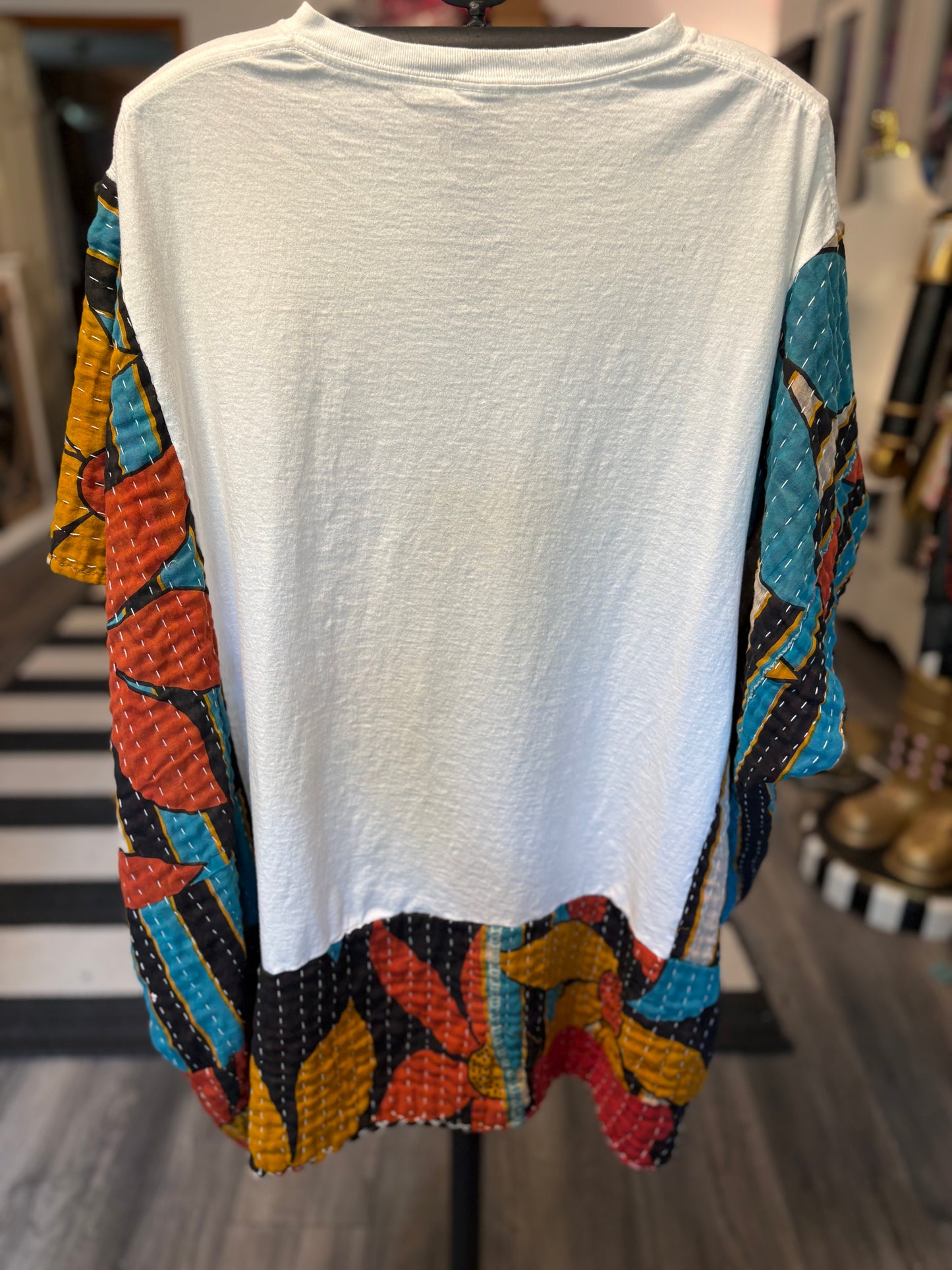 No Doubt Upcycled Kantha Dress Fits a Small to XXL Super Oversized