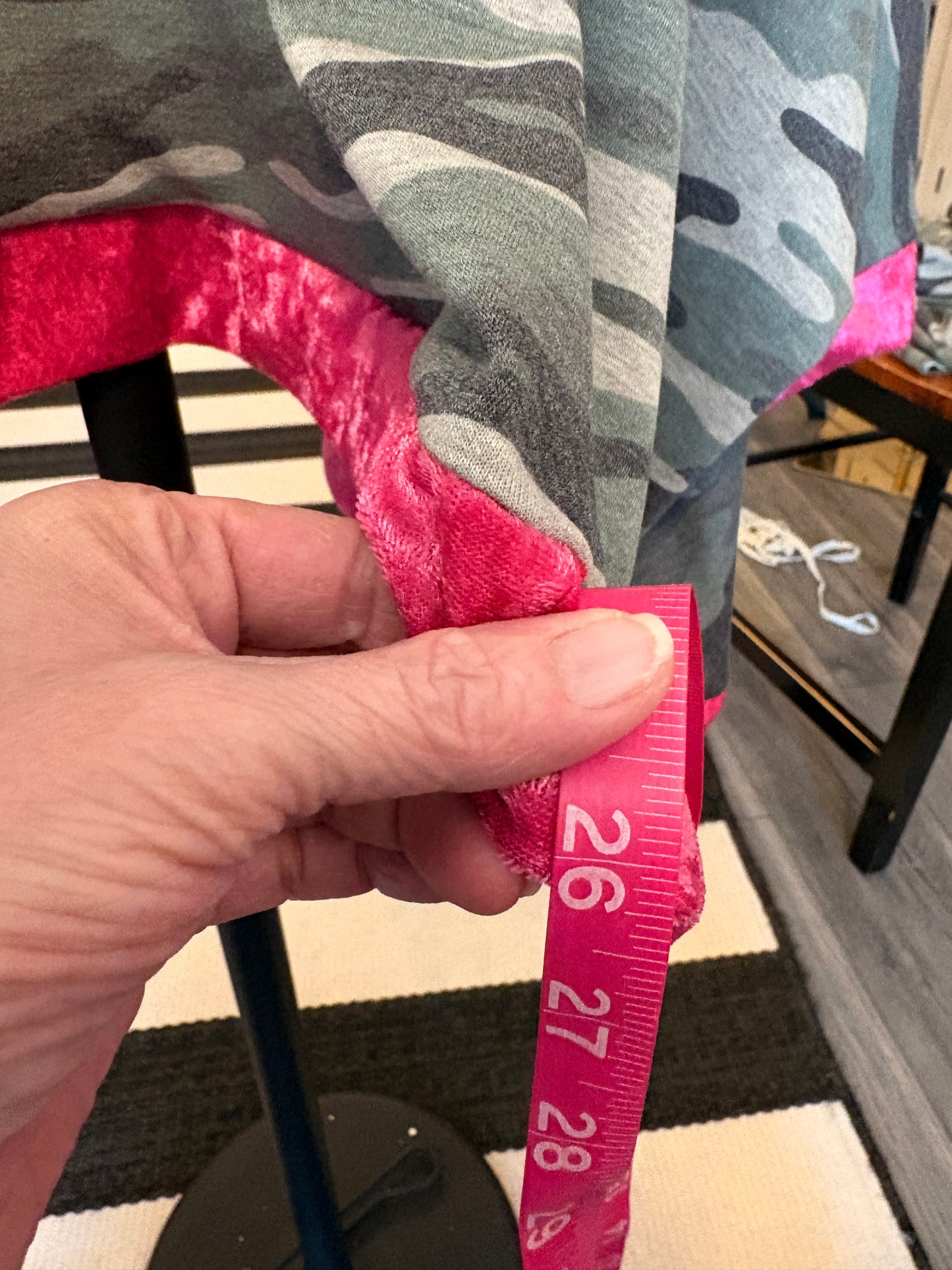 Huntress Crushed Velvet and Camo Tabi Top One Size Fits Most Short Length