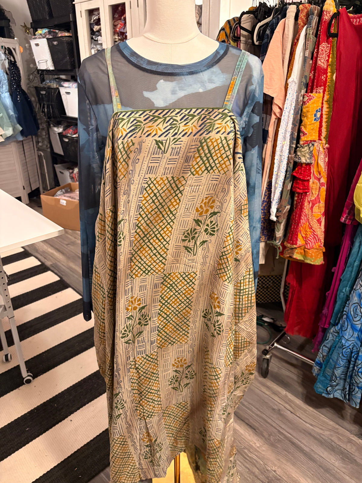 Sadie Silk Reversible Maxi Dress One Size Fits Small to 3X 2-22