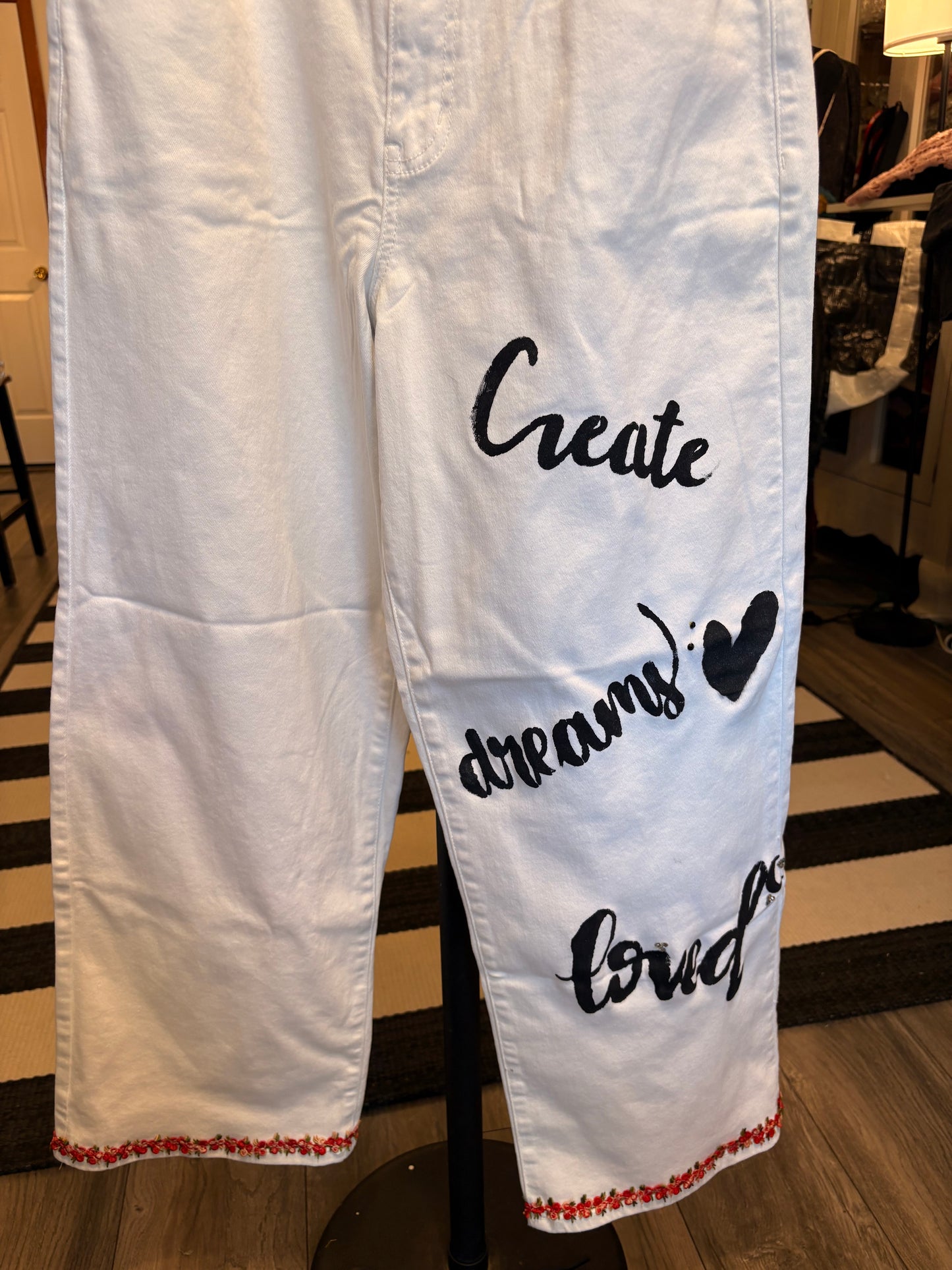Create Love Refashioned Junk Jeans  Size 6/8
