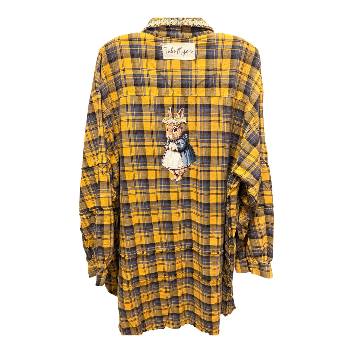 Petunia Bunny “Junk” Flannel Very Long Length One Size Fits an XXL-3X 16-20