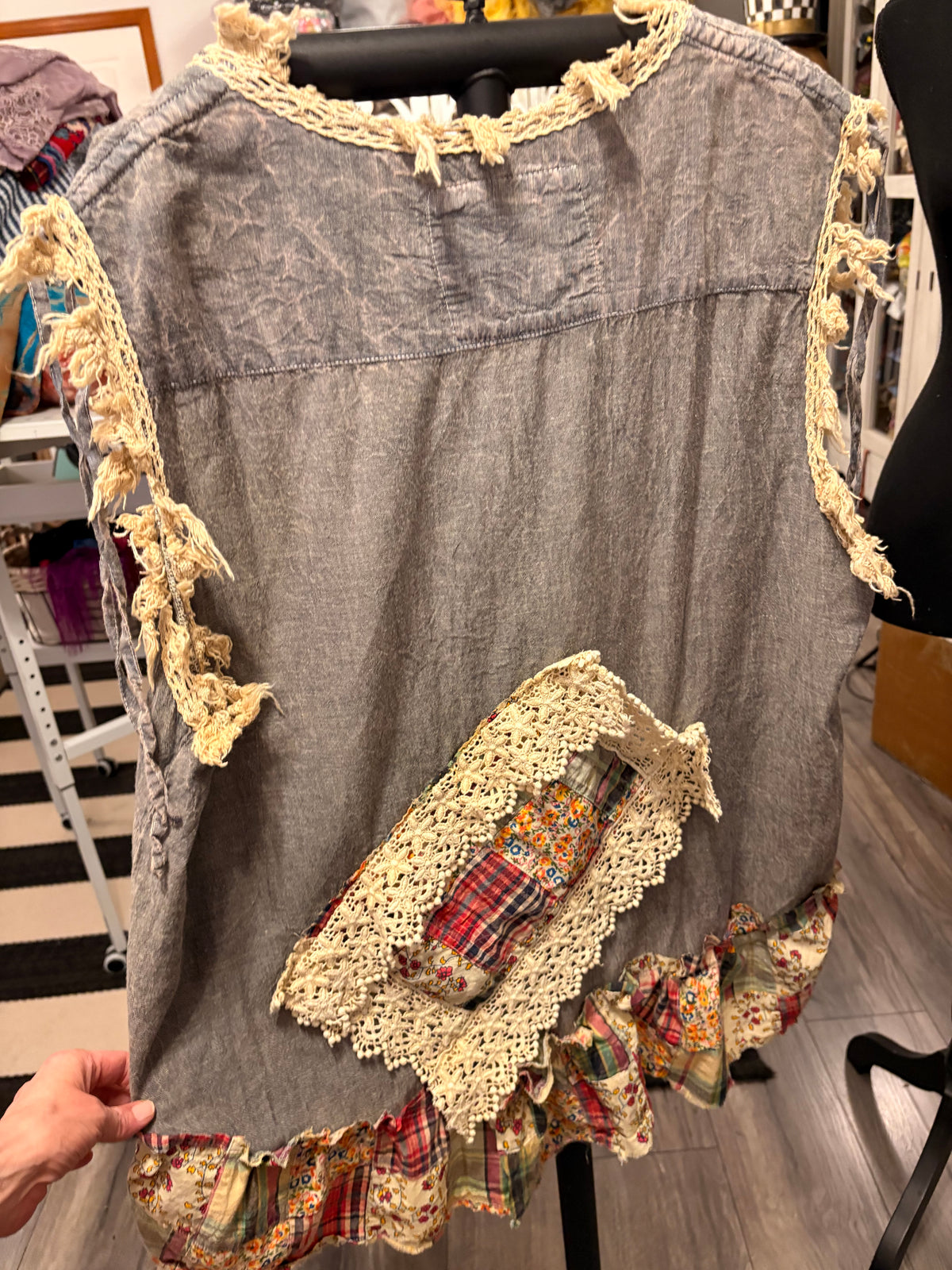 Holly Hobby Ruffled Top One Size Fits Small to XL