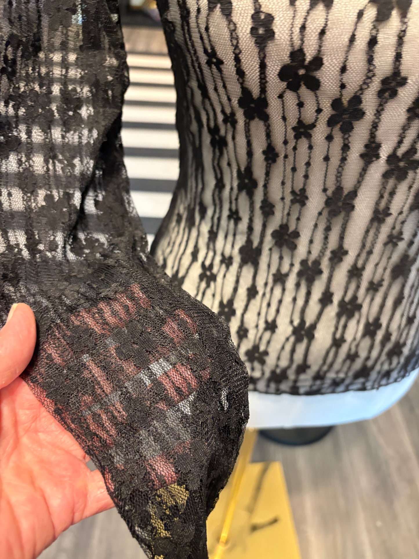 Barely Black Mesh Top