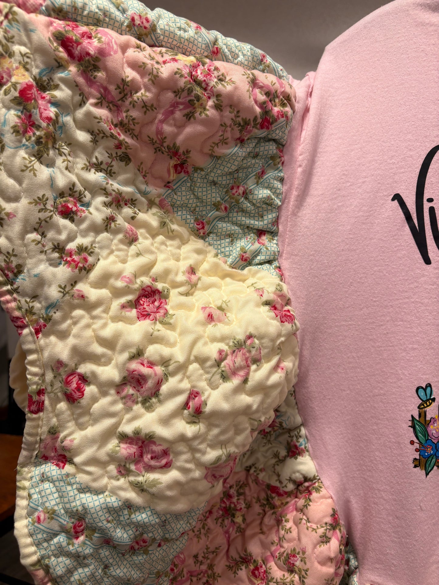 Victory in Jesus Quilted Rock Angel Poncho One Size Fits a Large to XXL OVERSIZED