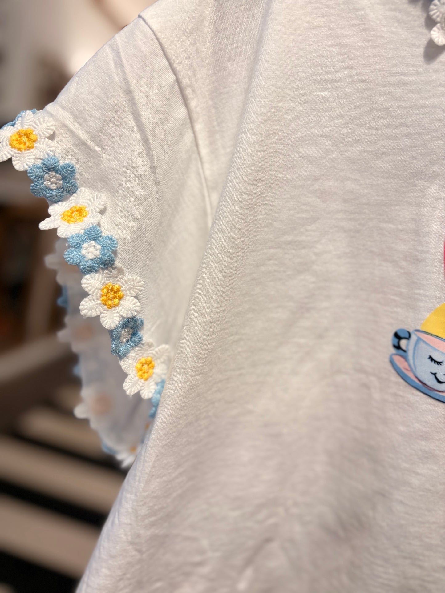 You’re My Cup of Tea “Junk” Tee One Size Fits a Small to Large Cropped Length