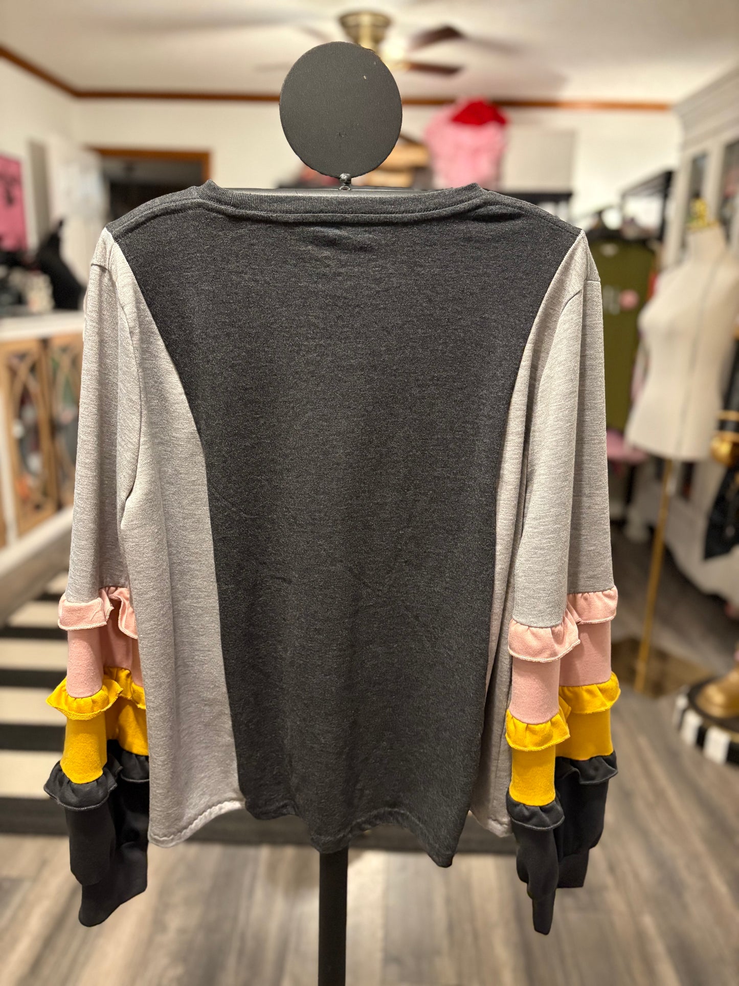 Hocus Pocus Focus Upcycled Funky Top Fits a Small to XL Super Oversized