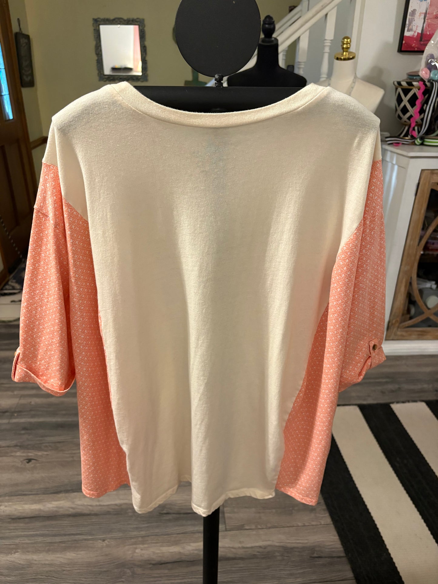 Kiss Upcycled Drop Sleeve Tee One Size Fits an XL to 3X