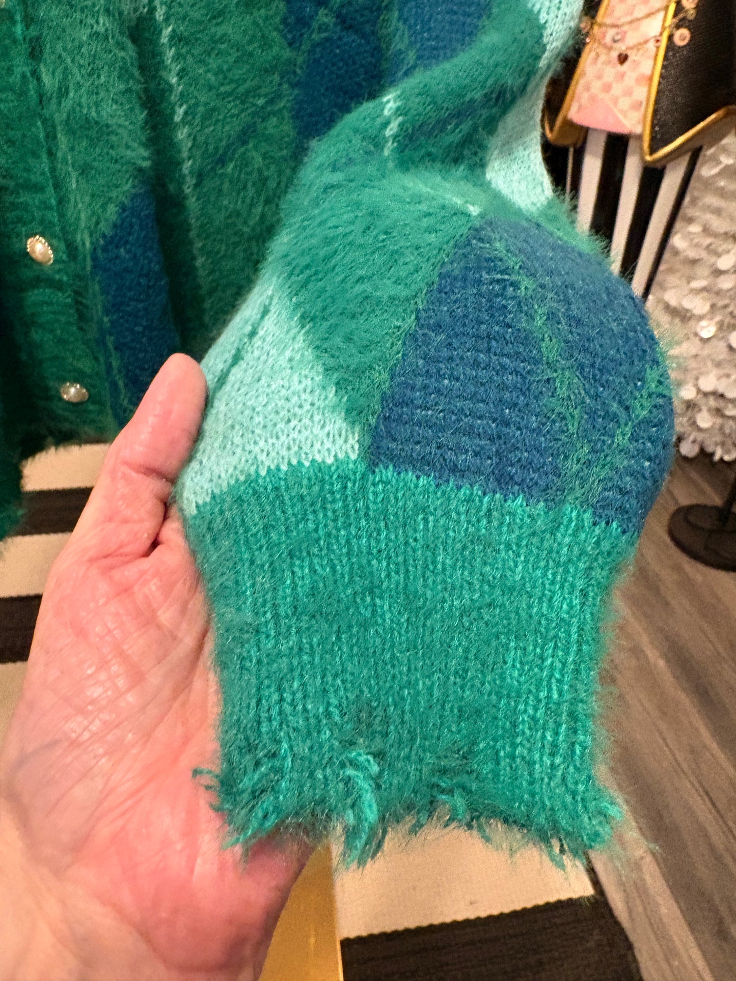 Green Argyle Sweater