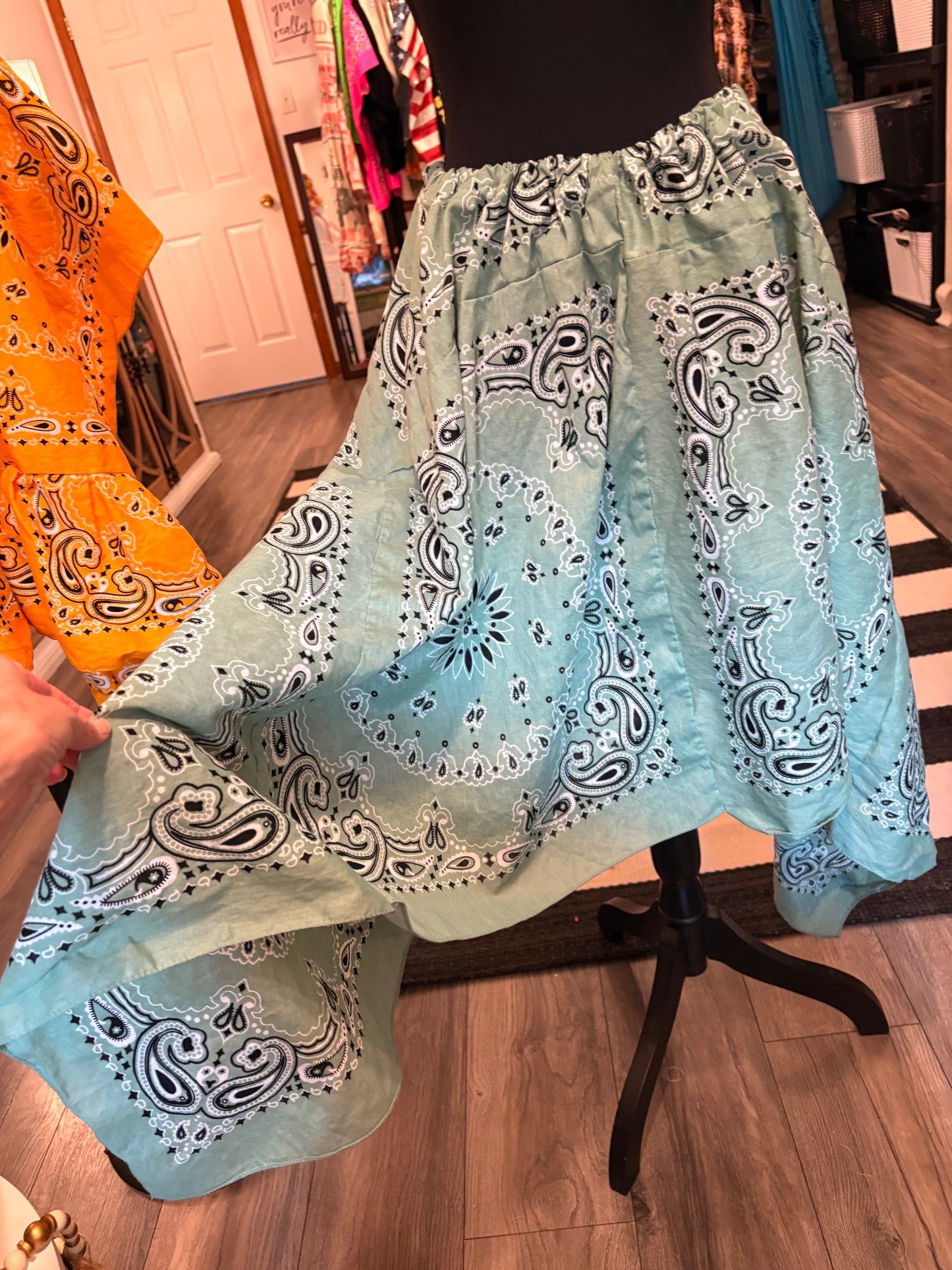 Sage Bandana Skirt Fits a Small to 3X