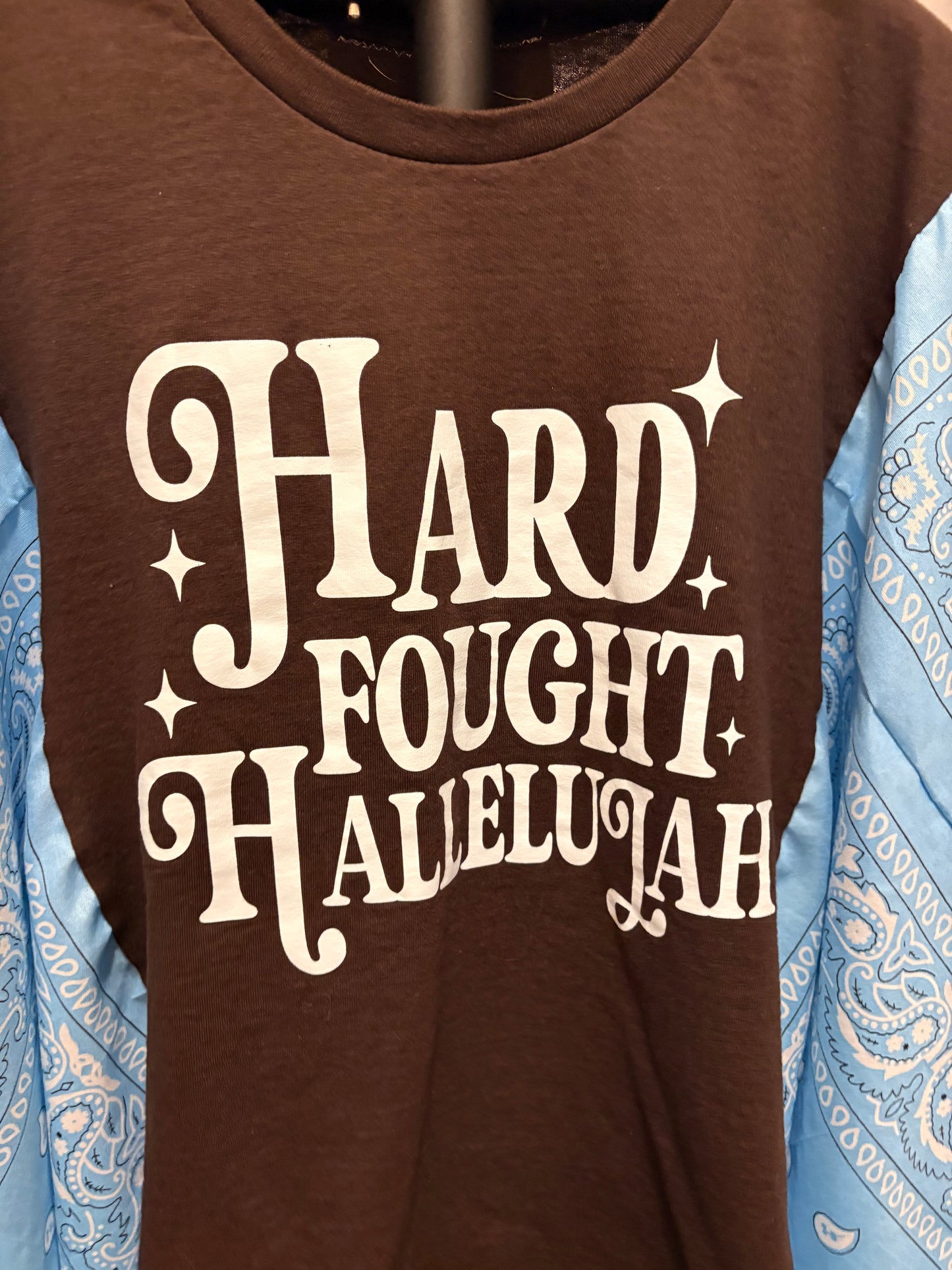 Hard Fought Bandana Poncho Tee Fits a Small to XL