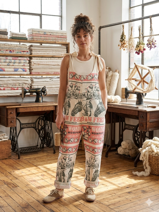 HORSE Feedsack Overalls One Size Fits Most S-XXL Oversized