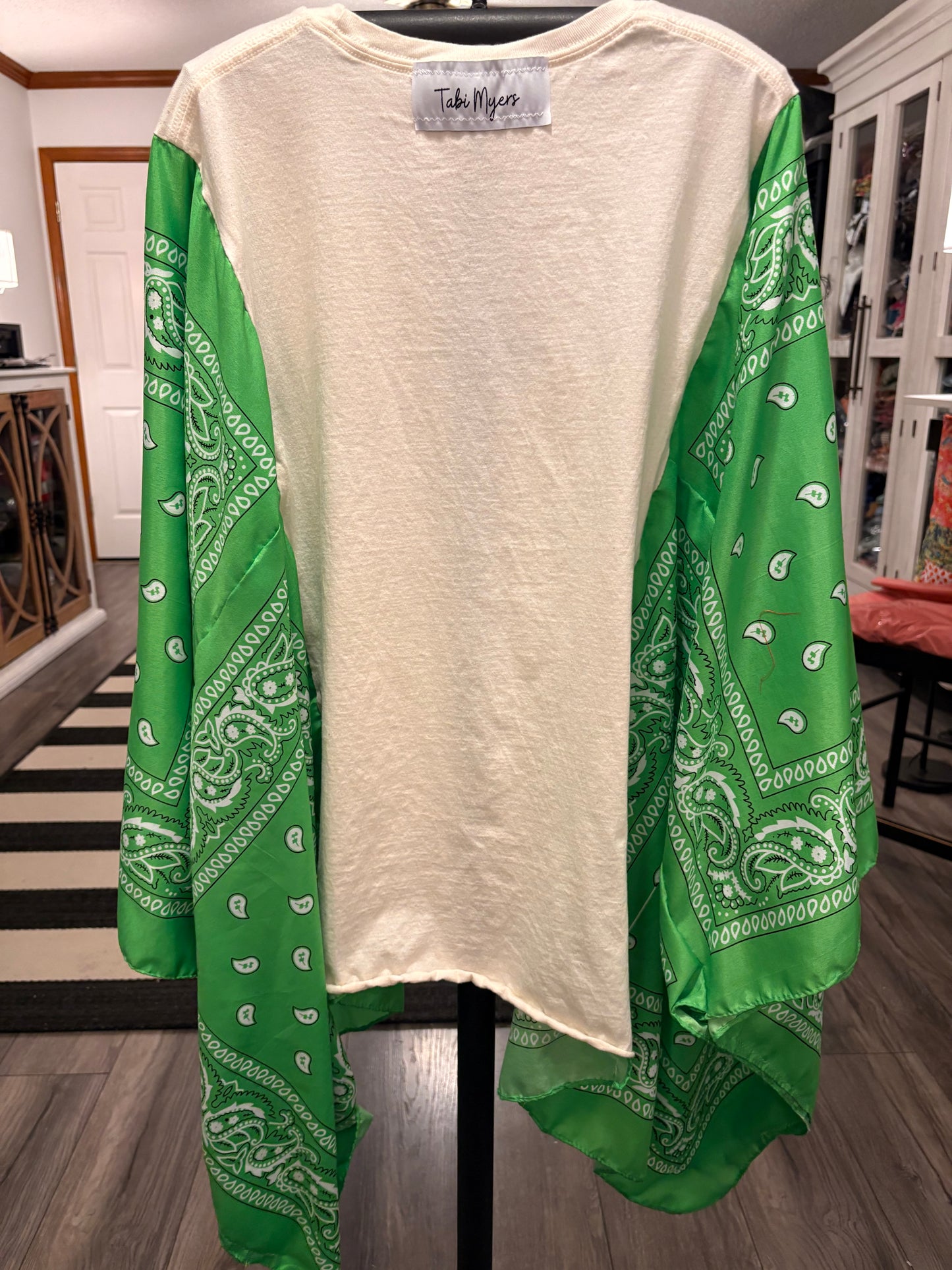Green Eggs Bandana Poncho Tee Fits a Small to 2X