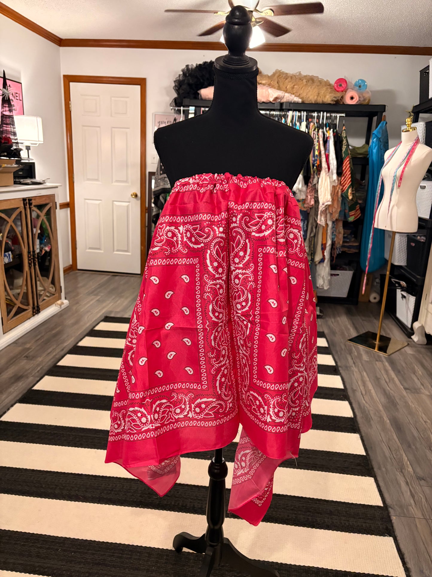 Fuchsia Bandana Skirt Fits a Small to 3X