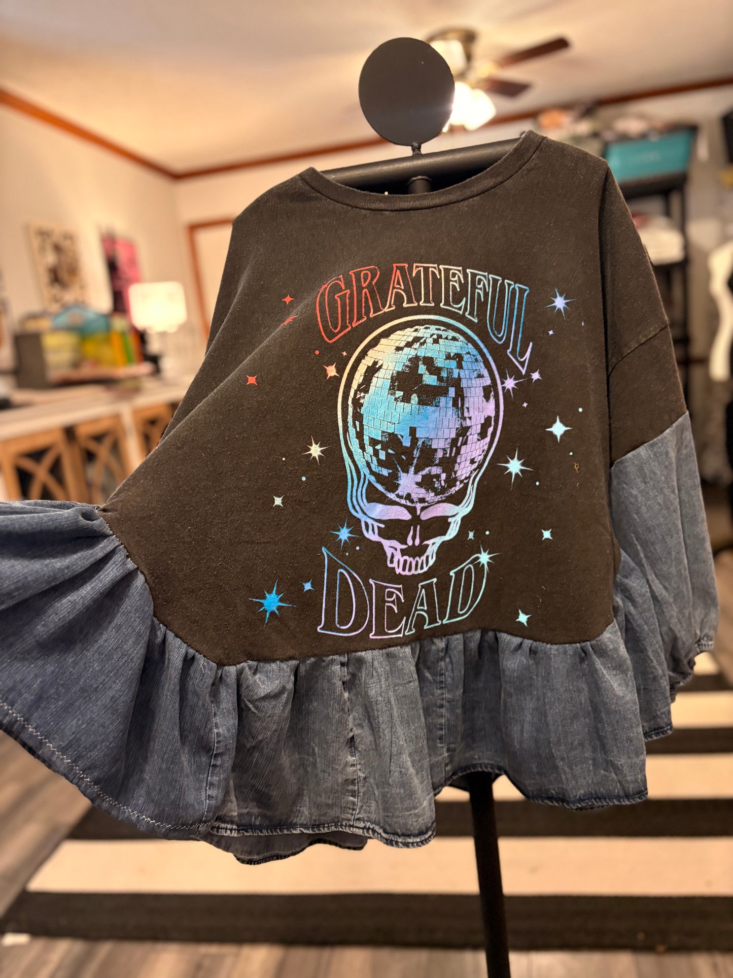 Disco Grateful Dead Rock Angel Tee One Size Fits a Small to XXL Oversized