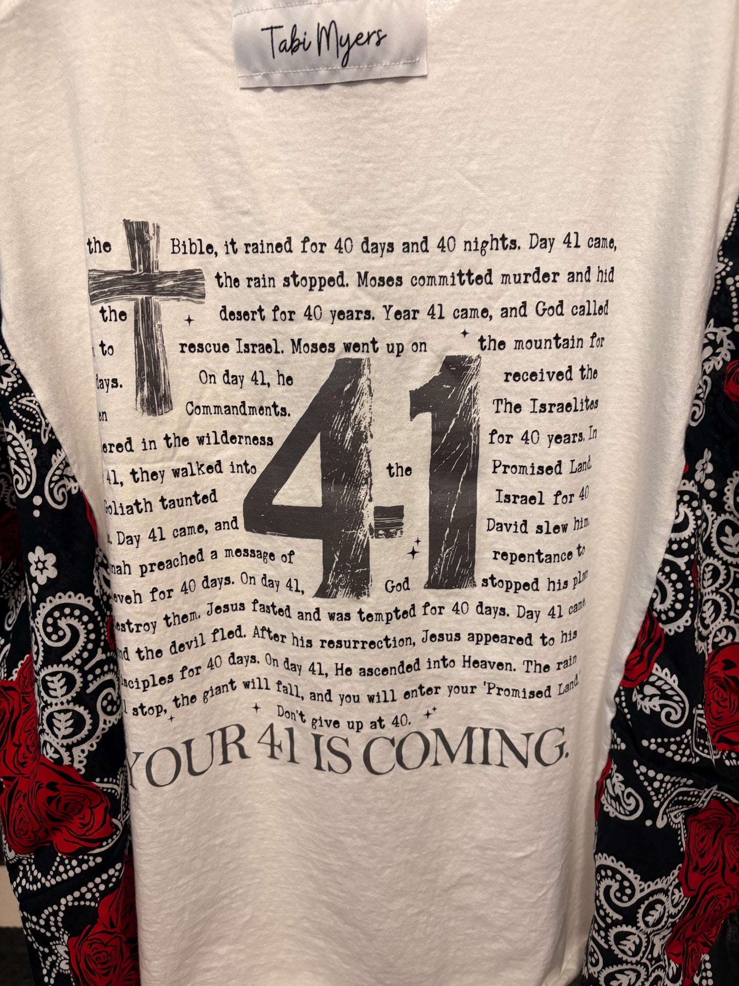 You’re 41 Bandana Sleeve Tee Fits a Small to Large