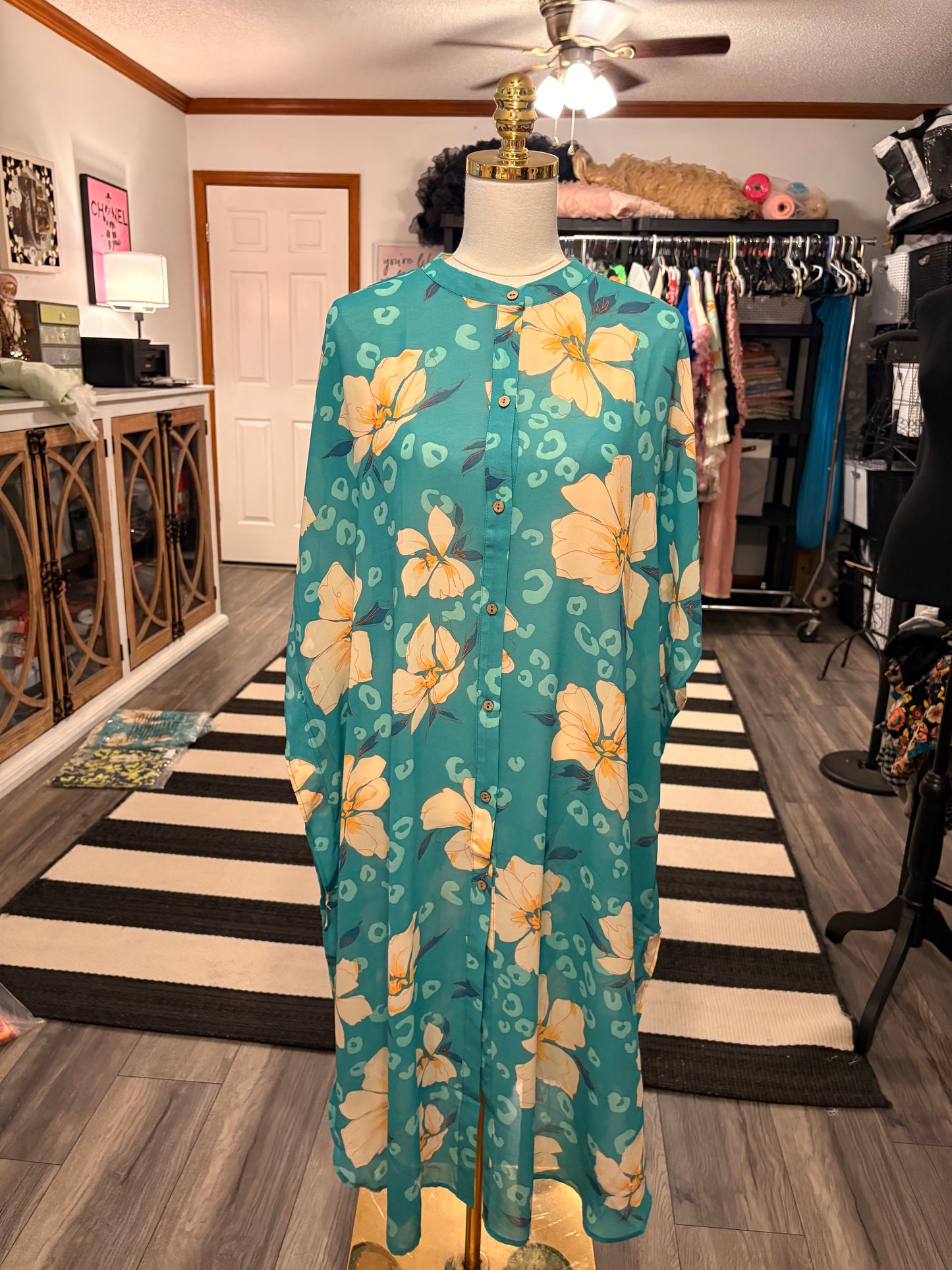 The Tropics Button Down Duster/Dress