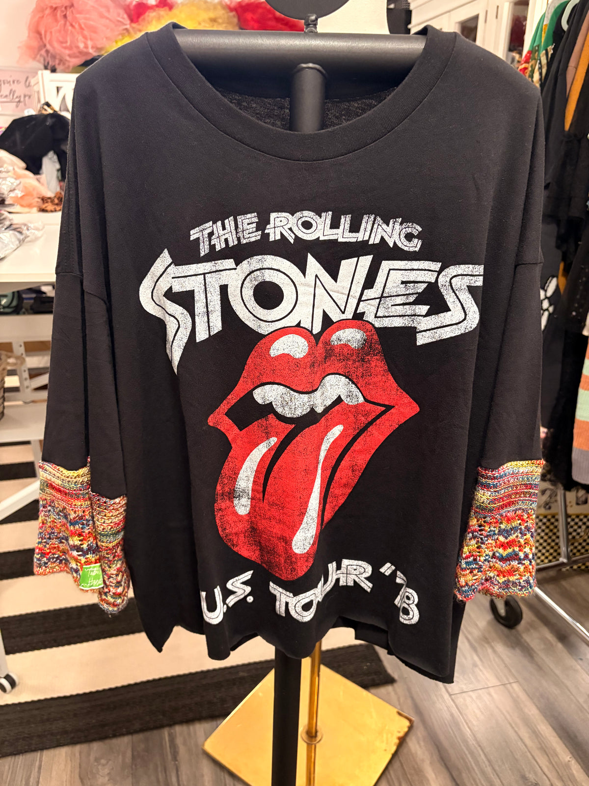 Stones ‘78 Glam Cropped Tee One Size fits a Small to XXL