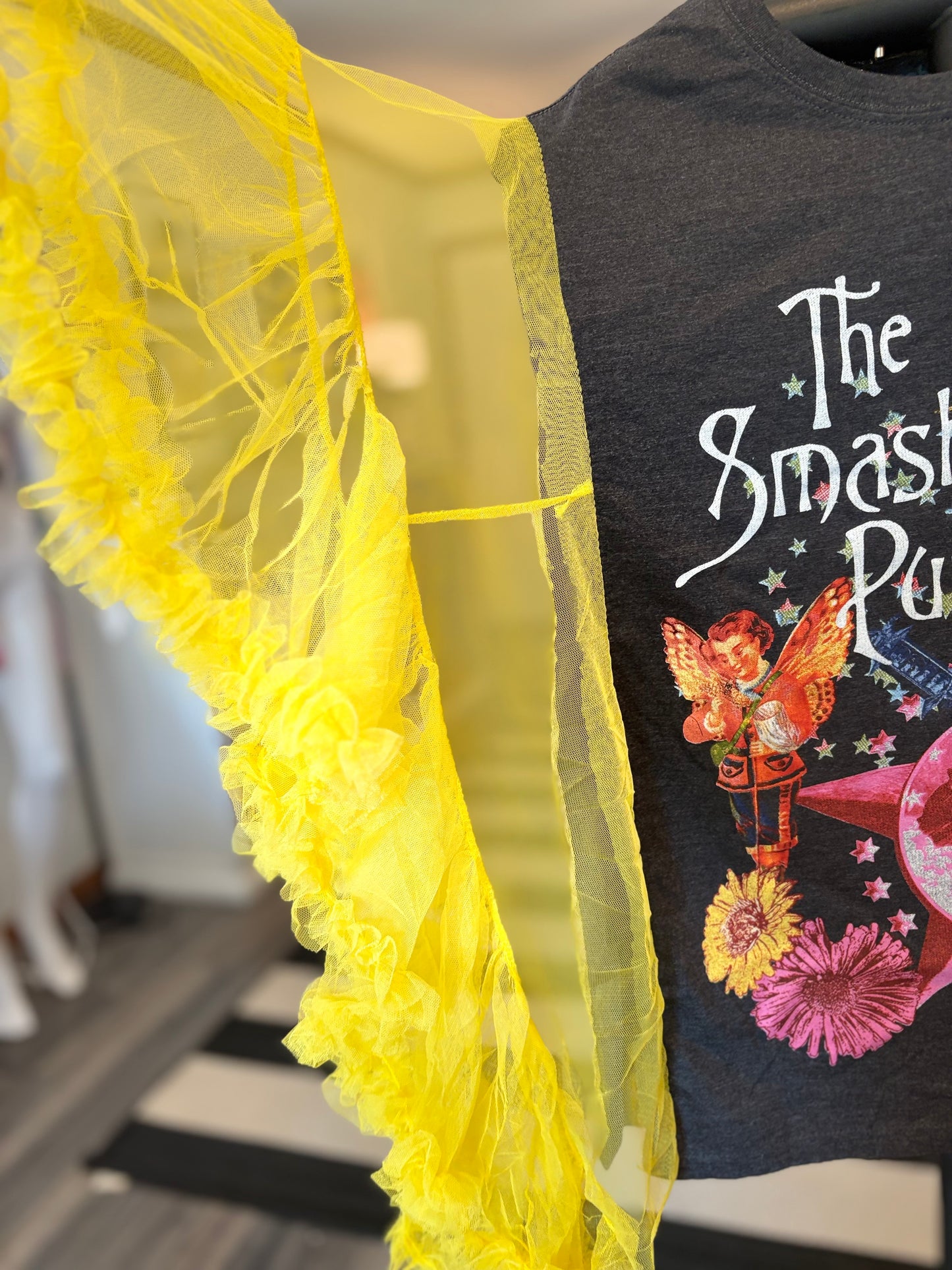 Smashing Pumpkins Upcycled Rockstar Poncho One Size Fits a Small to XL