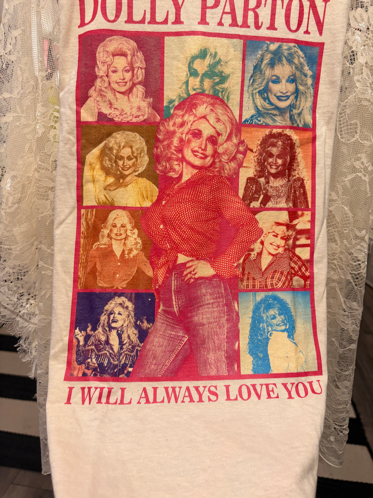 I Will Always Love You Lace Poncho One Size Fits Small to XXL