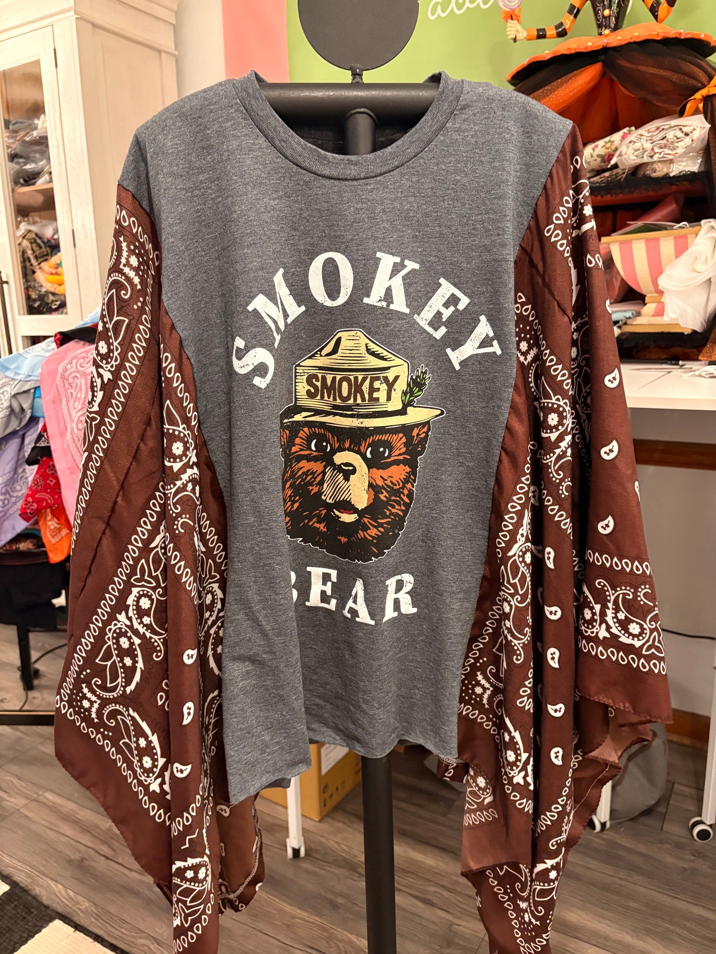Smokey Bandana Poncho Tee Fits a Small to XXL