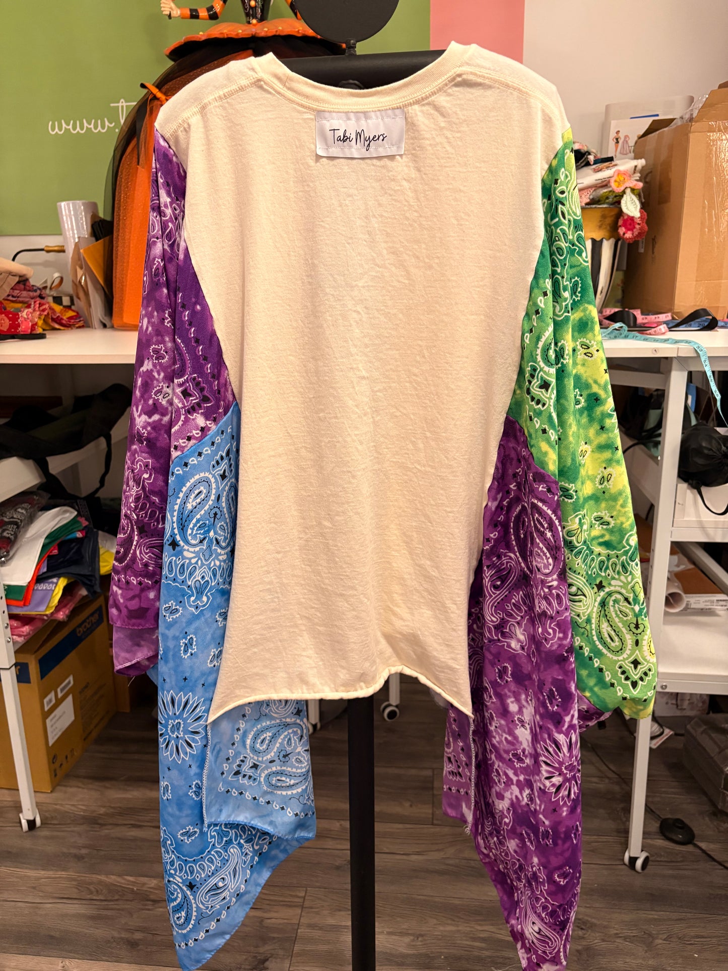 Guitar Dolly Bandana Poncho Tee Fits a Small to 2X