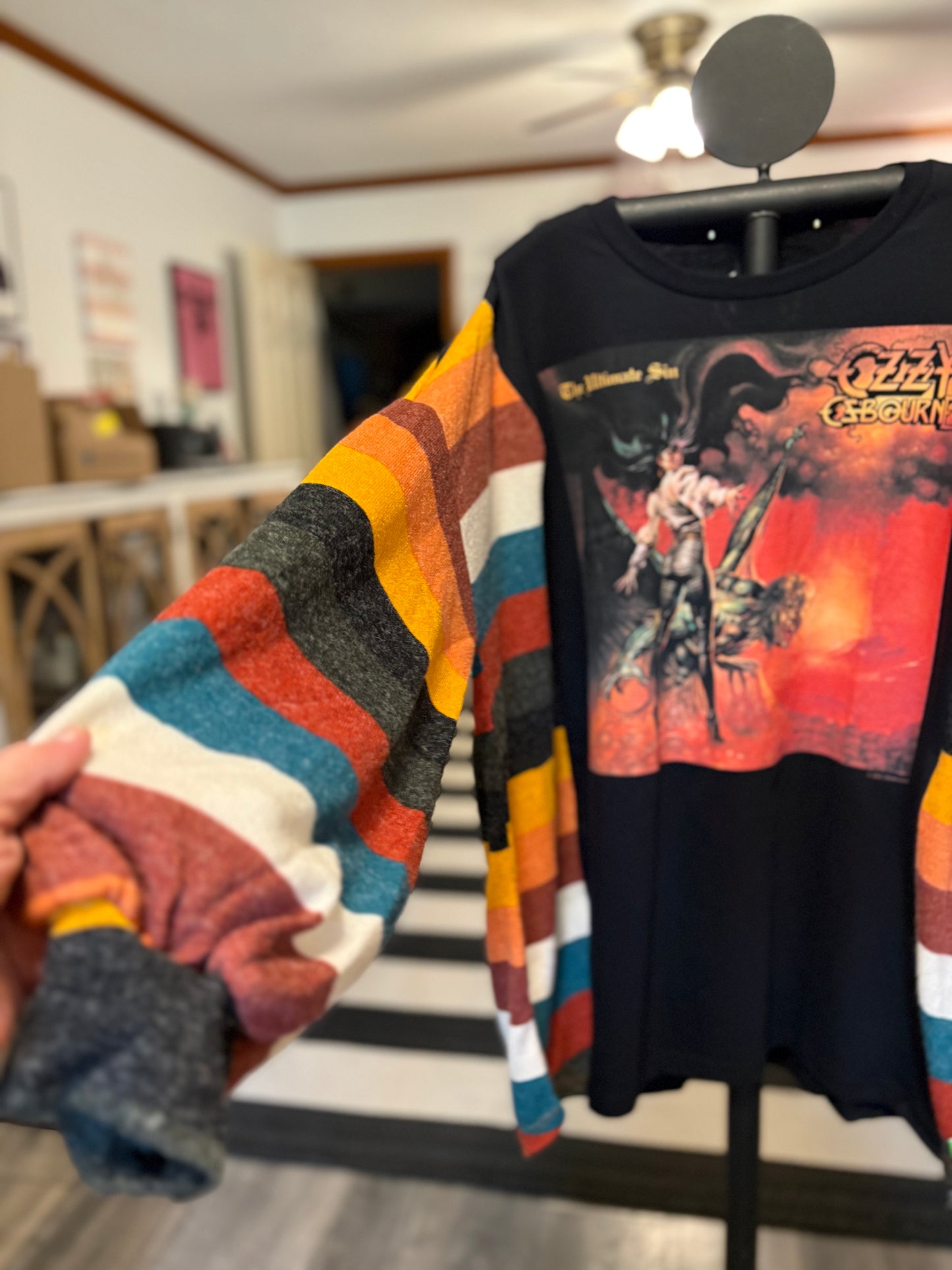 Ozzy Upcycled Sweatshirt One Size Fits a Small to XXXL