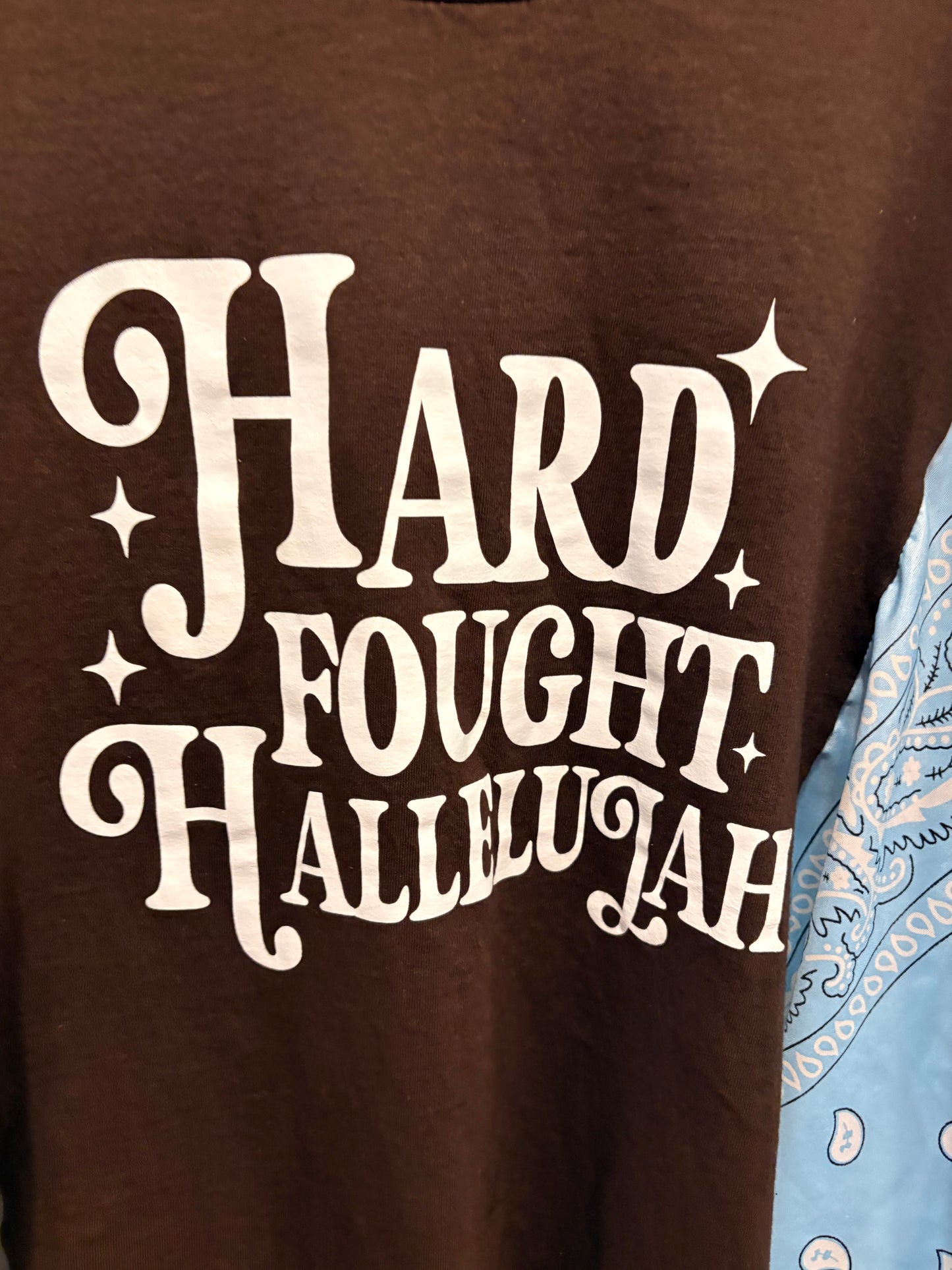Hard Fought Hallelujah Bandana Poncho Tee Fits a Small to XL