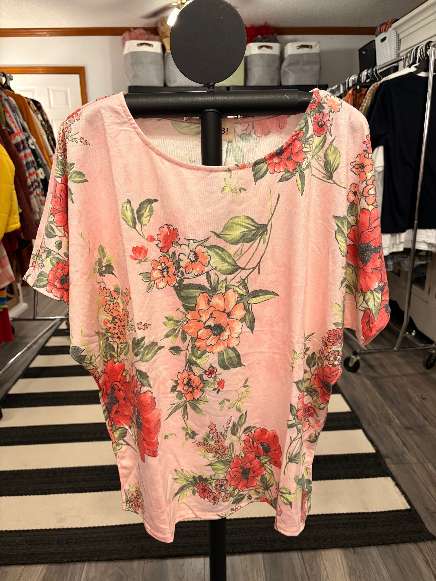 Pink Floral Tee Medium