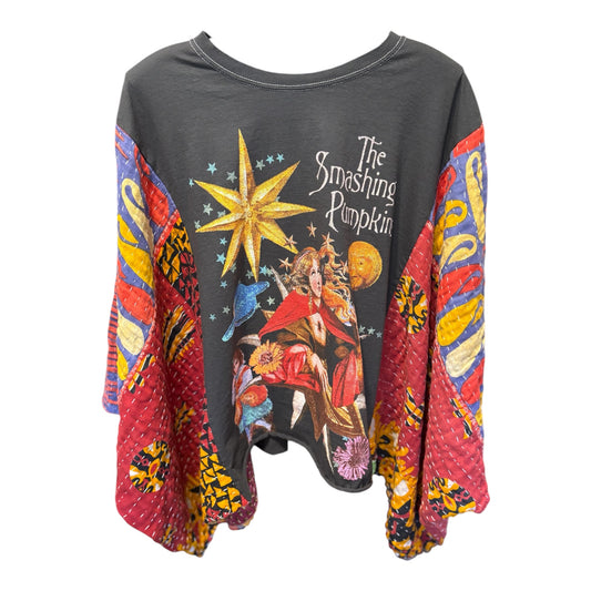 Smashing Pumpkins Upcycled Vintage Kantha Poncho Tee Fits A Size Small to XXL