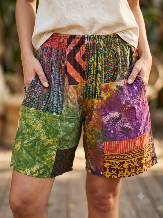 Jan Vintage Cotton Patch Pocket Shorts One Size Fits a Small to 2X