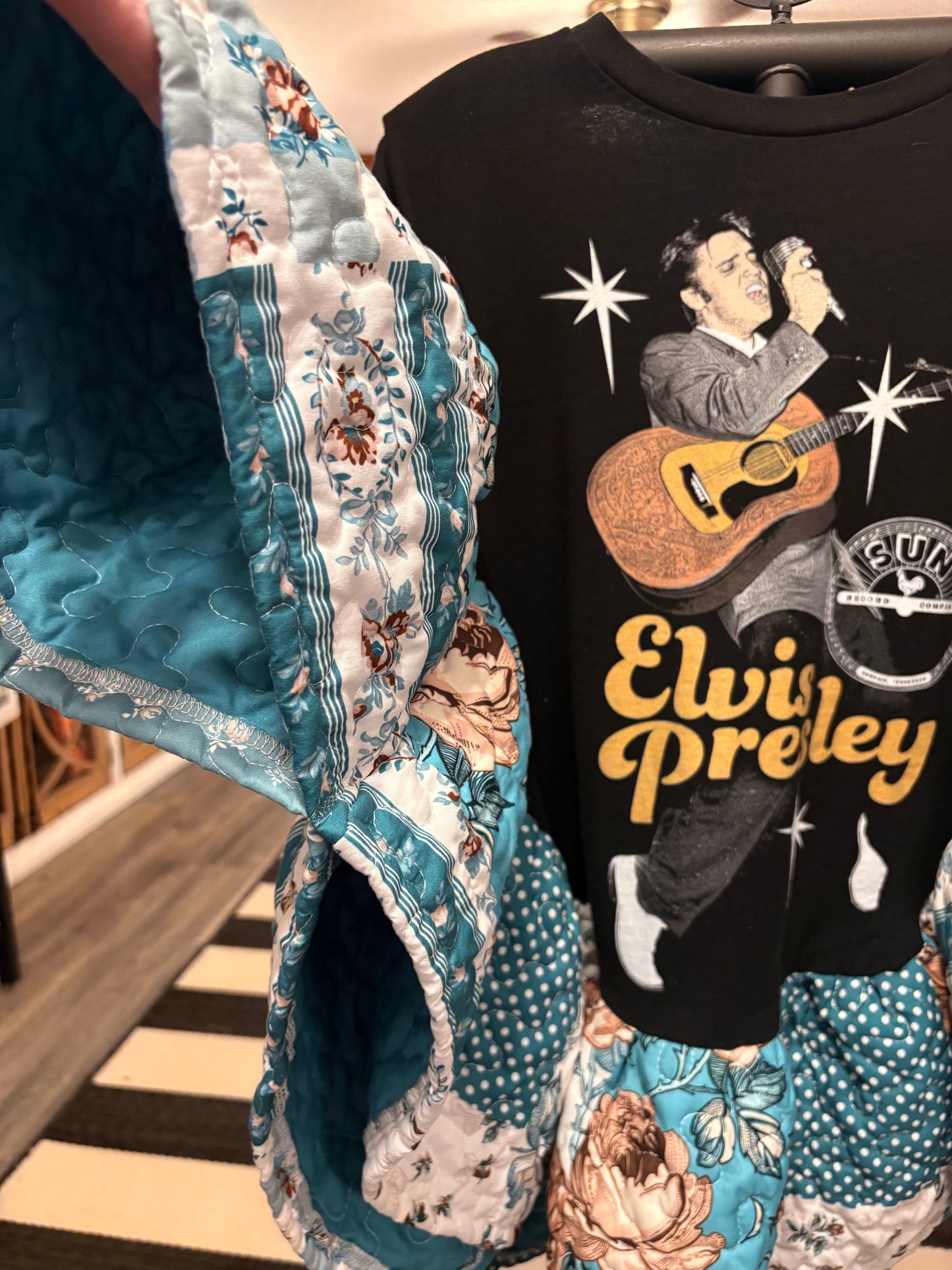 Elvis Quilted Rock Angel Poncho One Size Fits a Medium to XXL Oversized