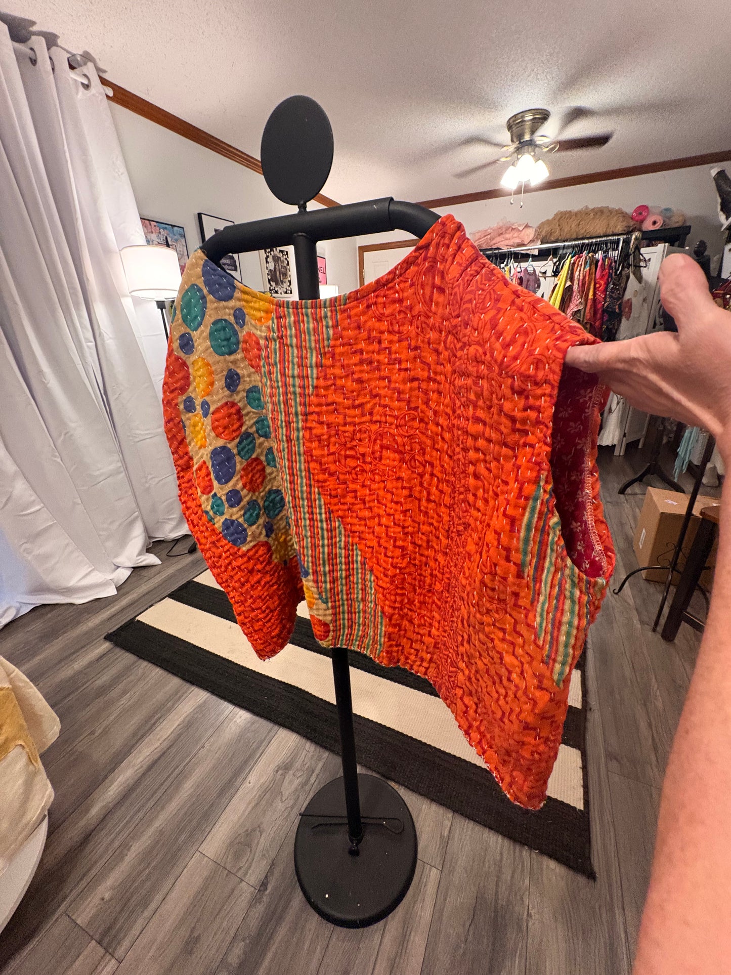 Poppy Kantha Top One Size Fits a Small to XXL