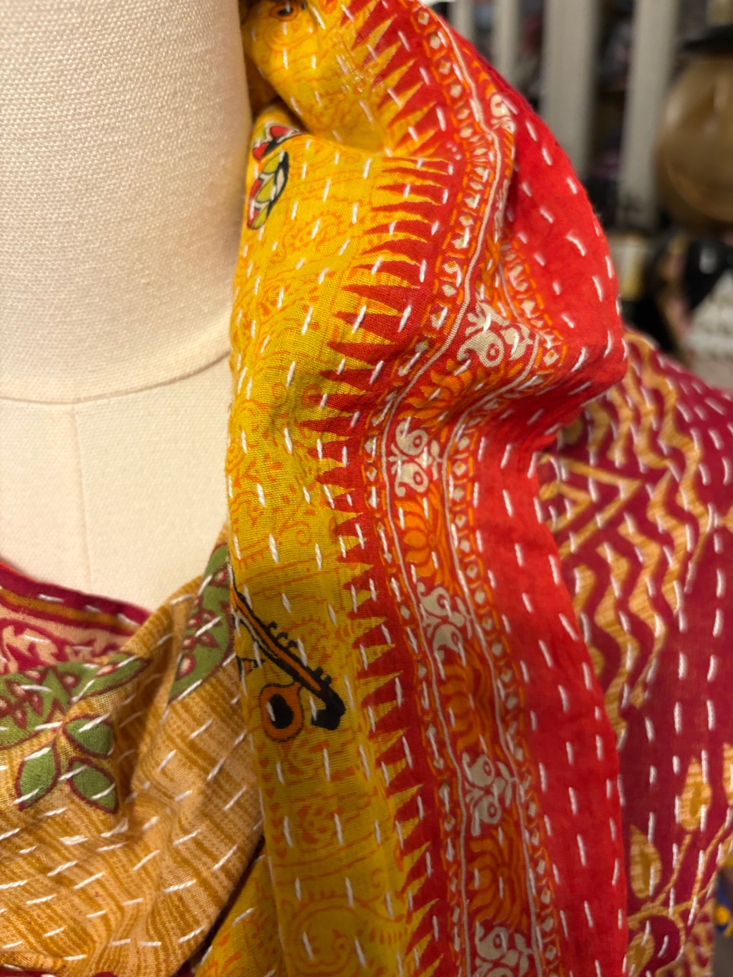 Courtney Cotton Kantha Scarf