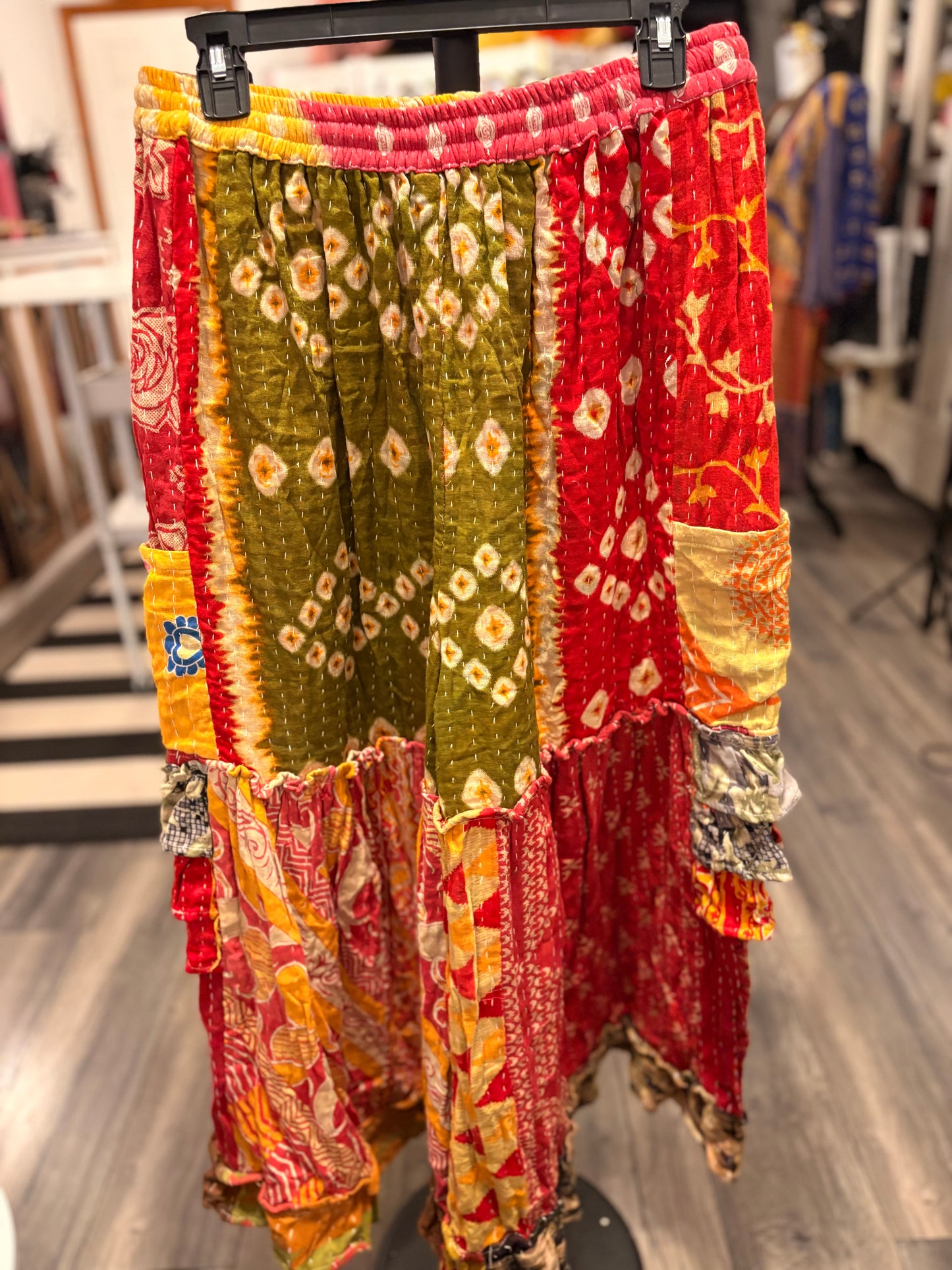 Sierra Kantha Quilt Pants One Size Fits a Small to XXL