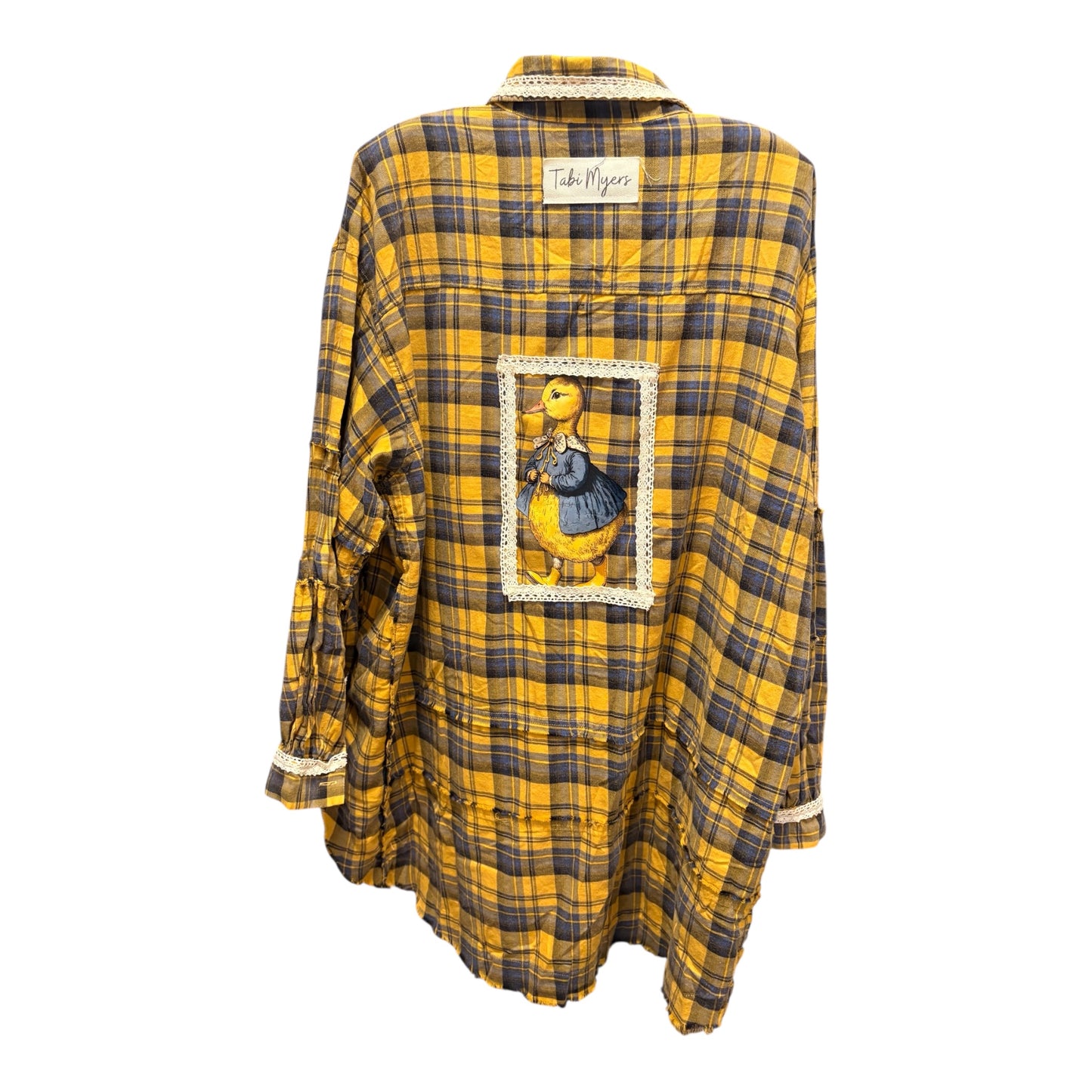 Ruffle Feathers “Junk” Flannel Very Long Length One Size Fits an XXL-3X 16-20