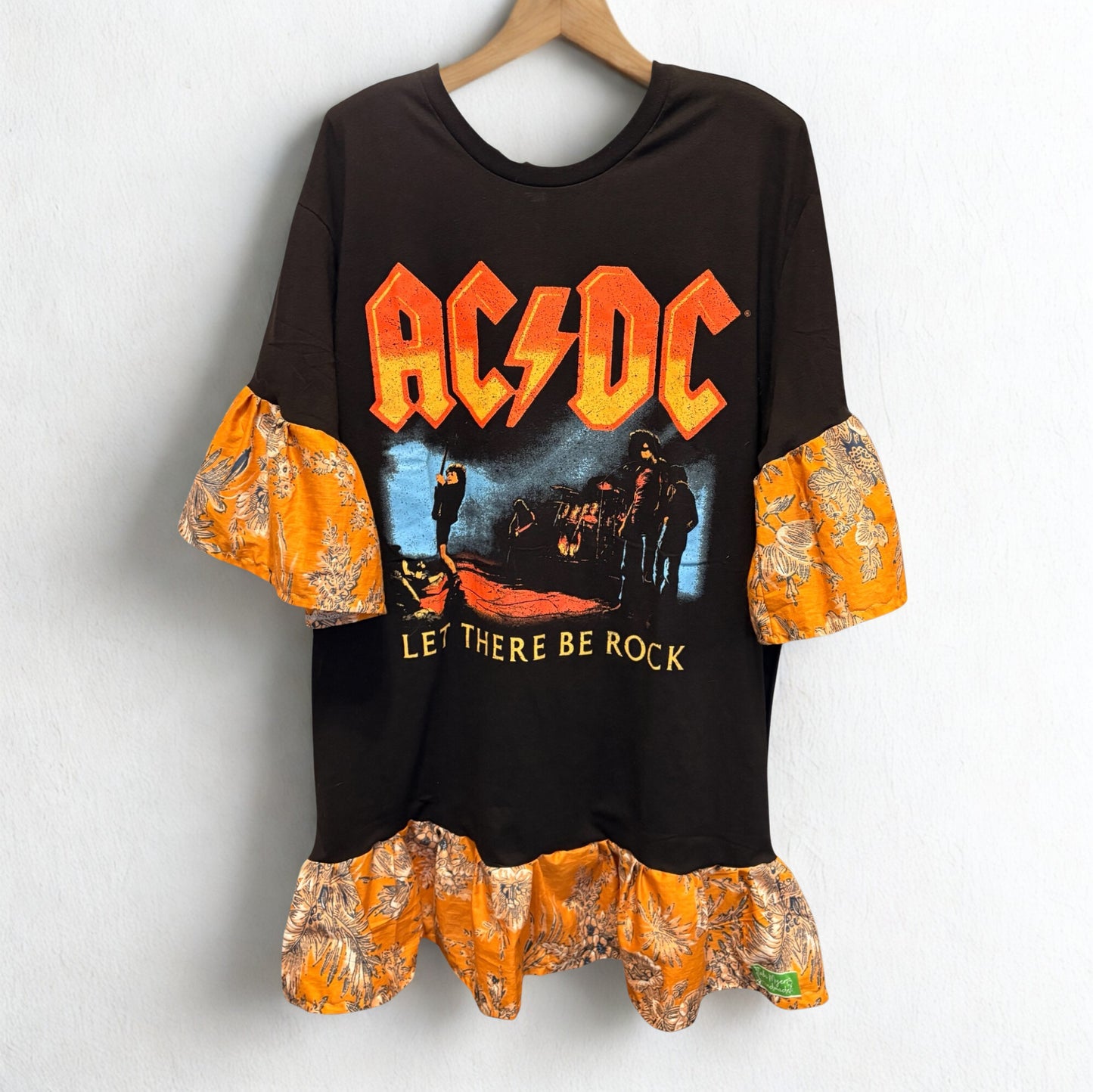 Let There Be Rock Ruffled Rockstar Dress One Size Fits a Small to XL Oversized