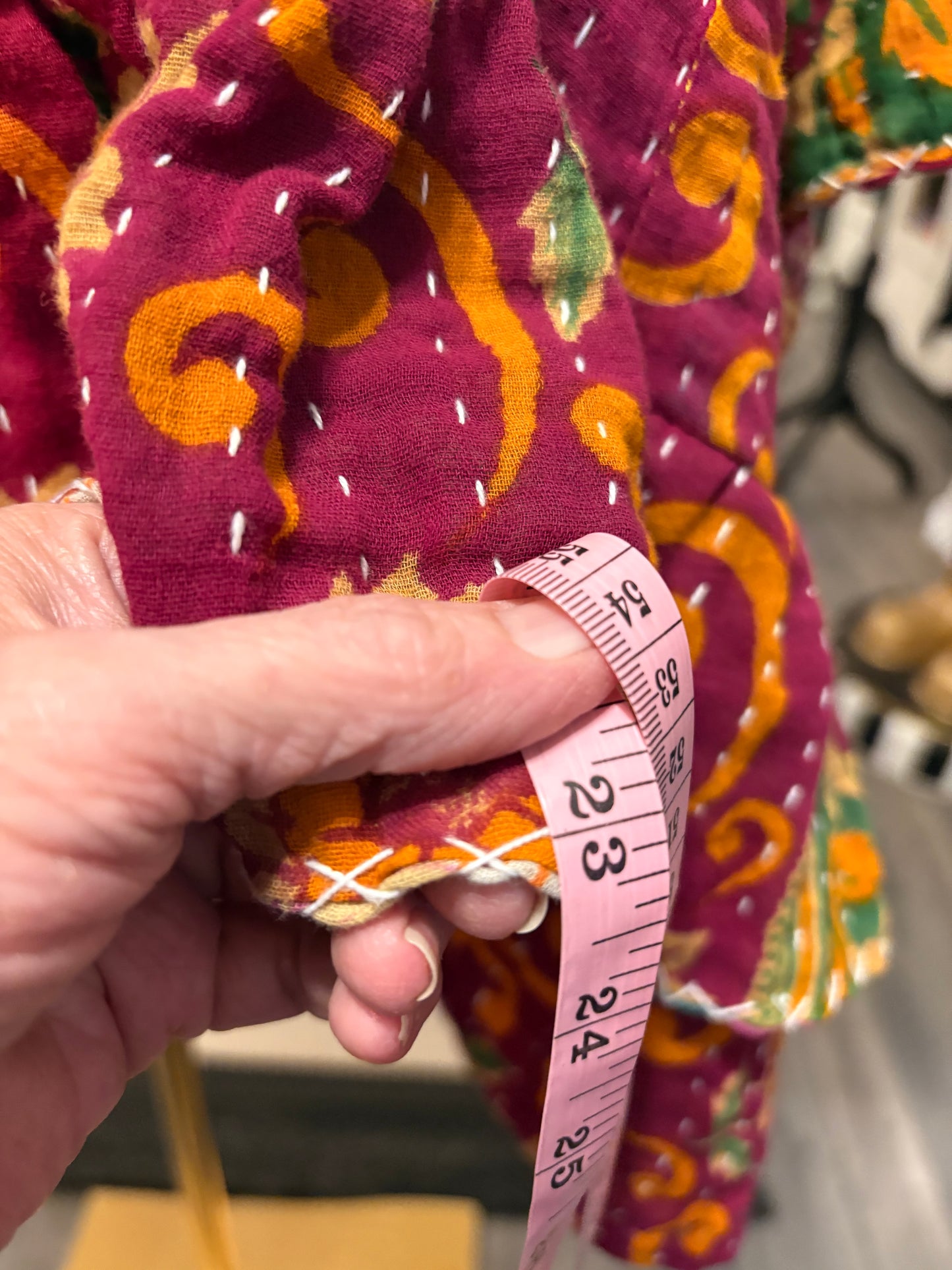 Gogh Upcycled Vintage Kantha Quilt ART Layering Top One Size Fits A Small to 3X Oversized