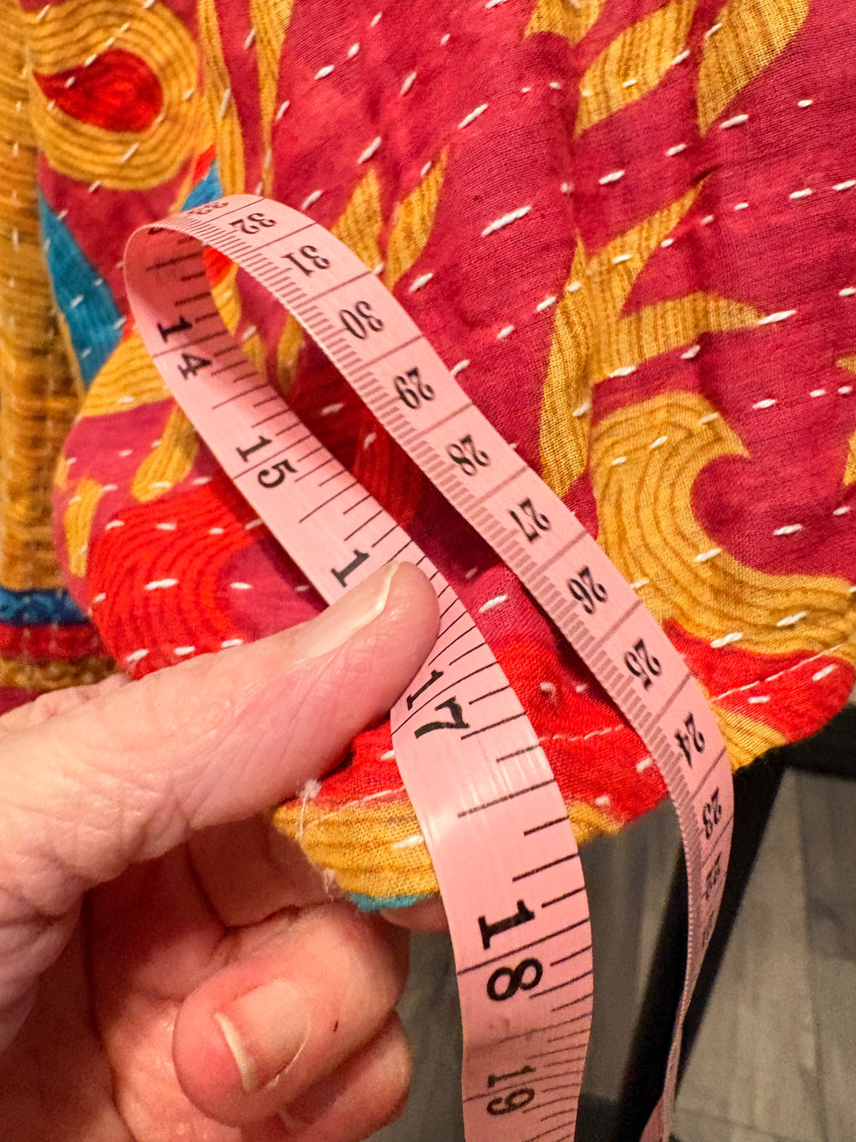 Sandy Upcycled Vintage Kantha Quilt Layering Top One Size Fits a Small to 3X CROPPED