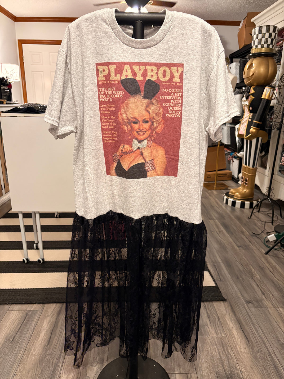 Playboy Dolly Tee Dress One Size Fits a Small to XL