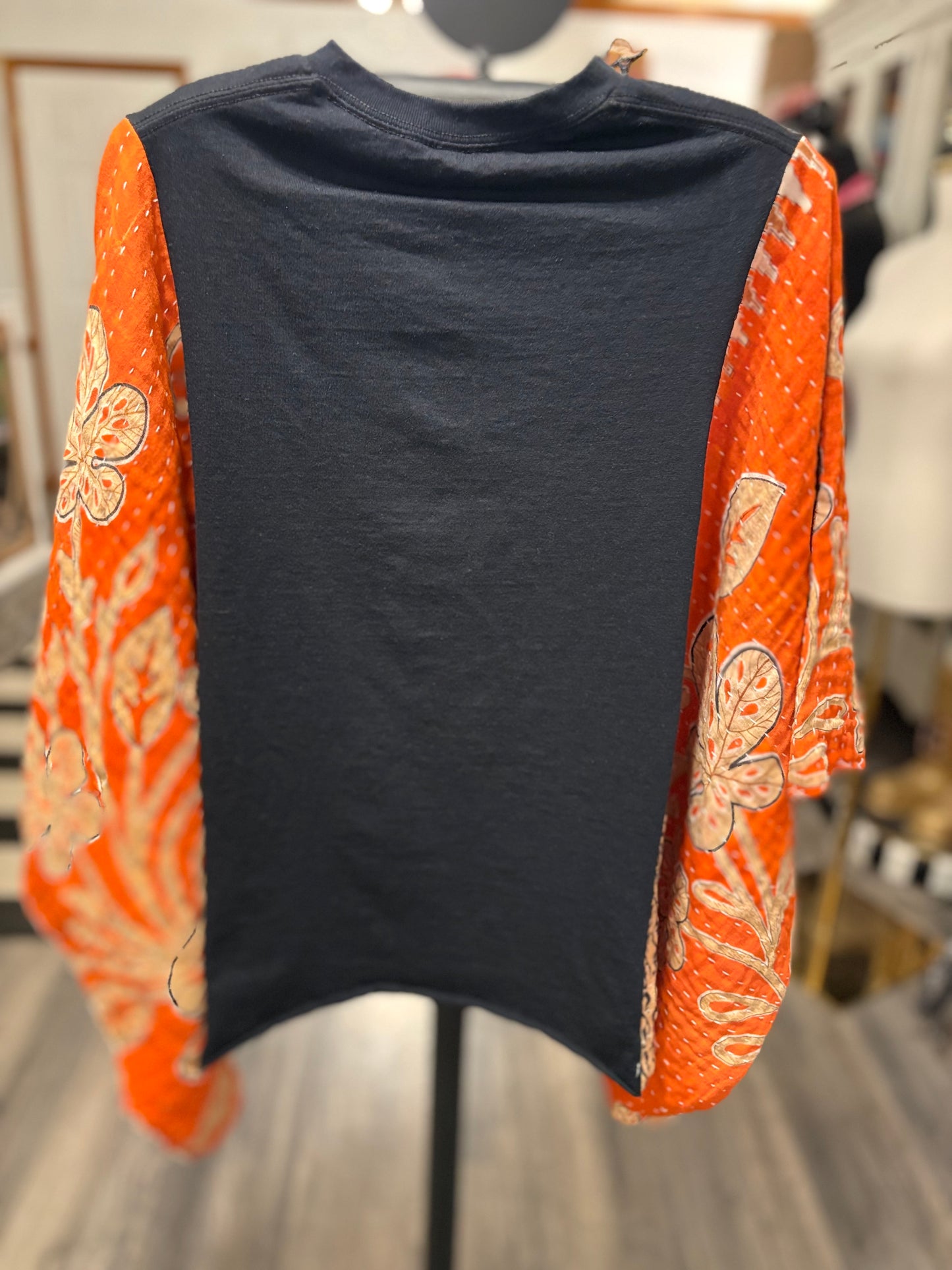 Post Malone Upcycled Vintage Kantha Poncho Tee One Size Fits a Small to XL
